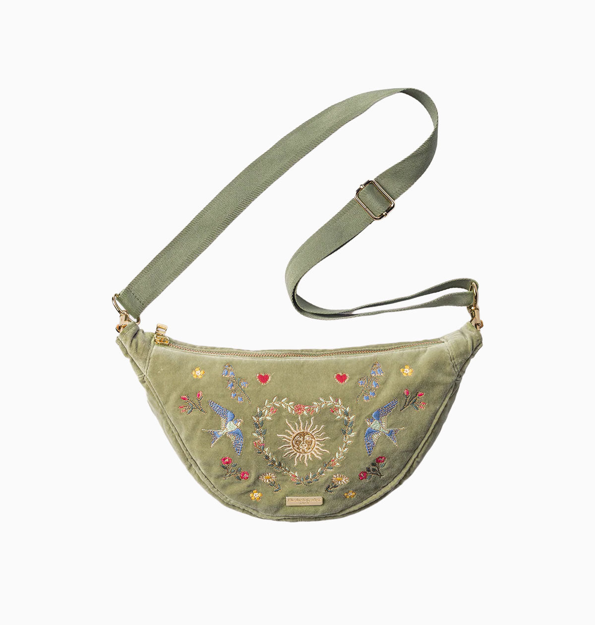 Crossbody Sling Bag-14742 - Earth Goddess Velvet Crossbody Bag-Elizabeth Scarlett