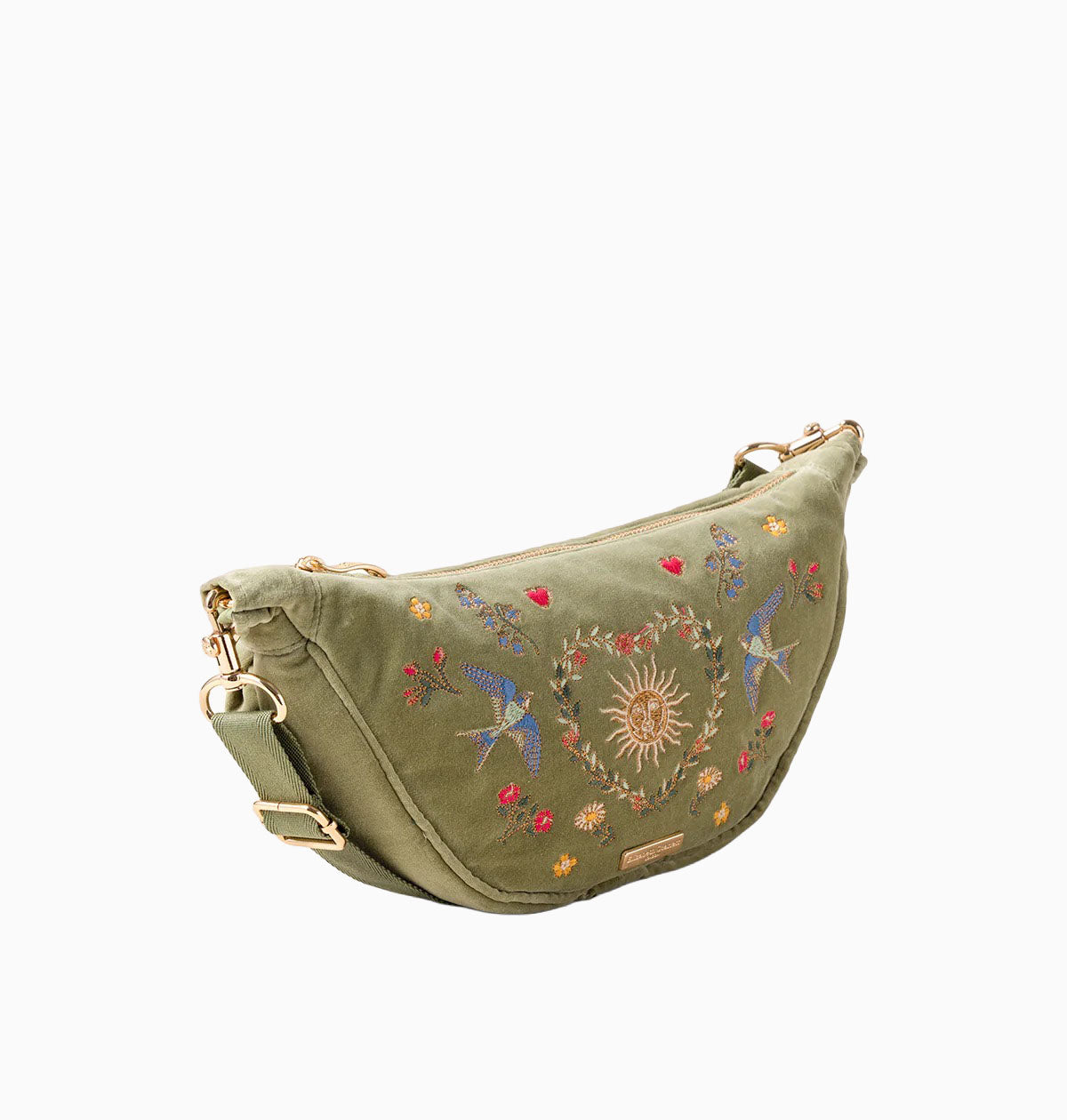 Crossbody Sling Bag-14742 - Earth Goddess Velvet Crossbody Bag-Elizabeth Scarlett