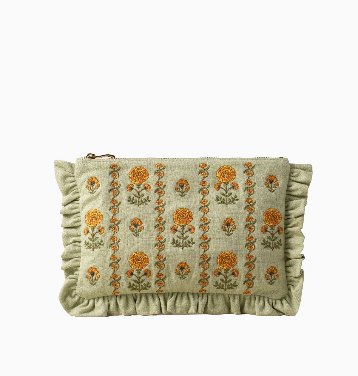 Pouch-16081 - Marigolds Frill Everyday Pouch-Elizabeth Scarlett