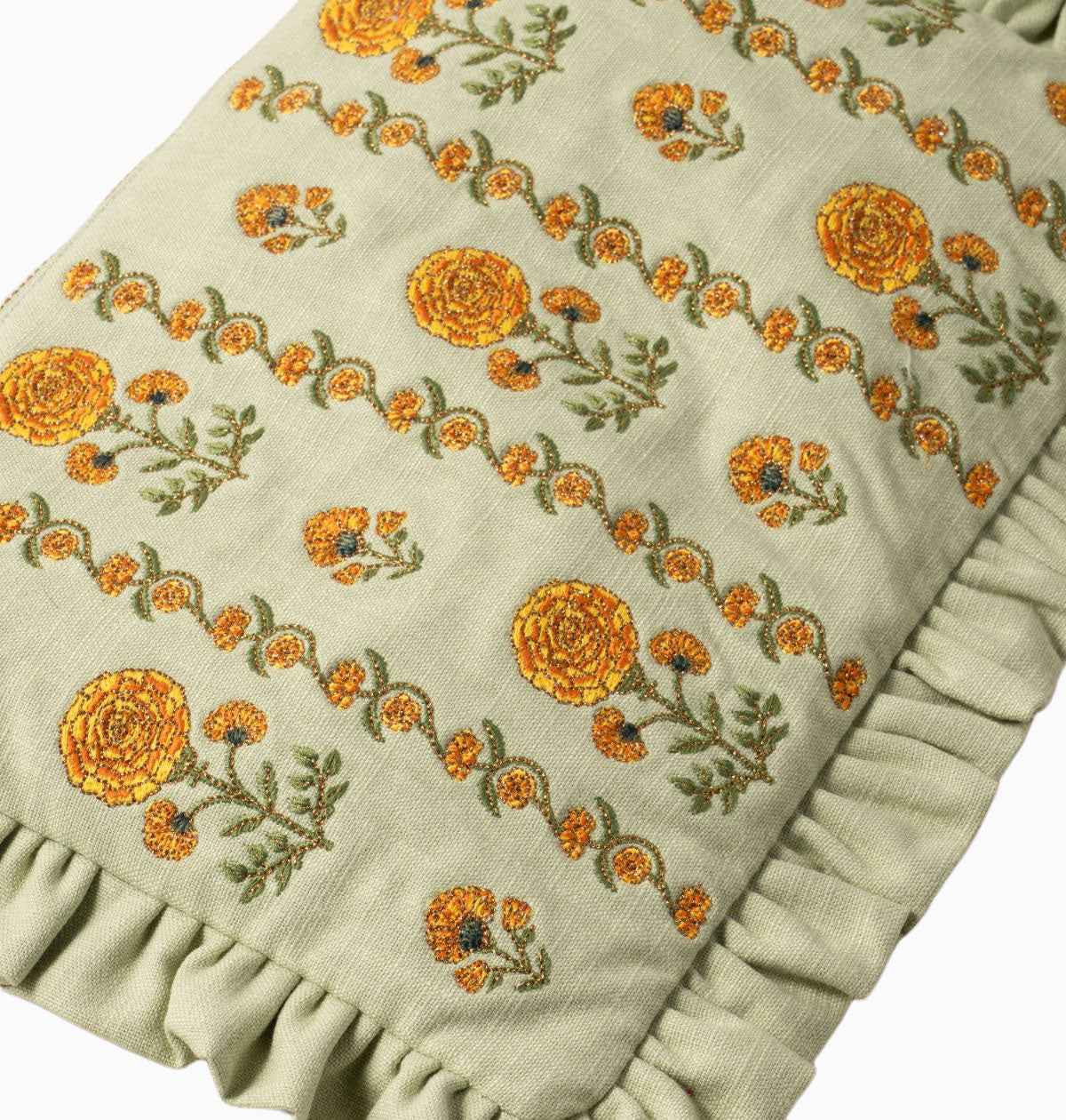 Pouch-16081 - Marigolds Frill Everyday Pouch-Elizabeth Scarlett
