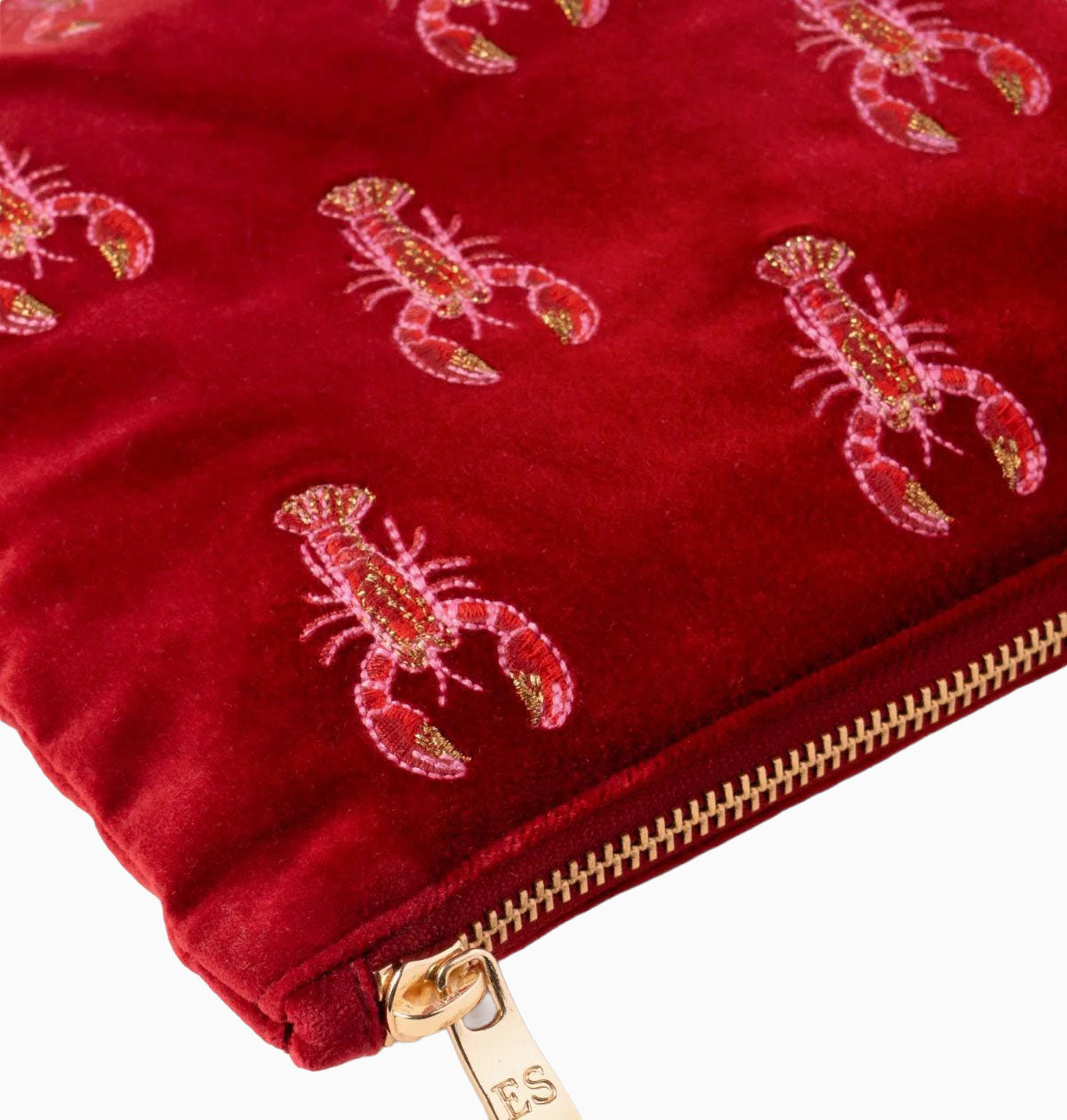 Pouch-16203 - Lobster Velvet Everyday Pouch-Elizabeth Scarlett