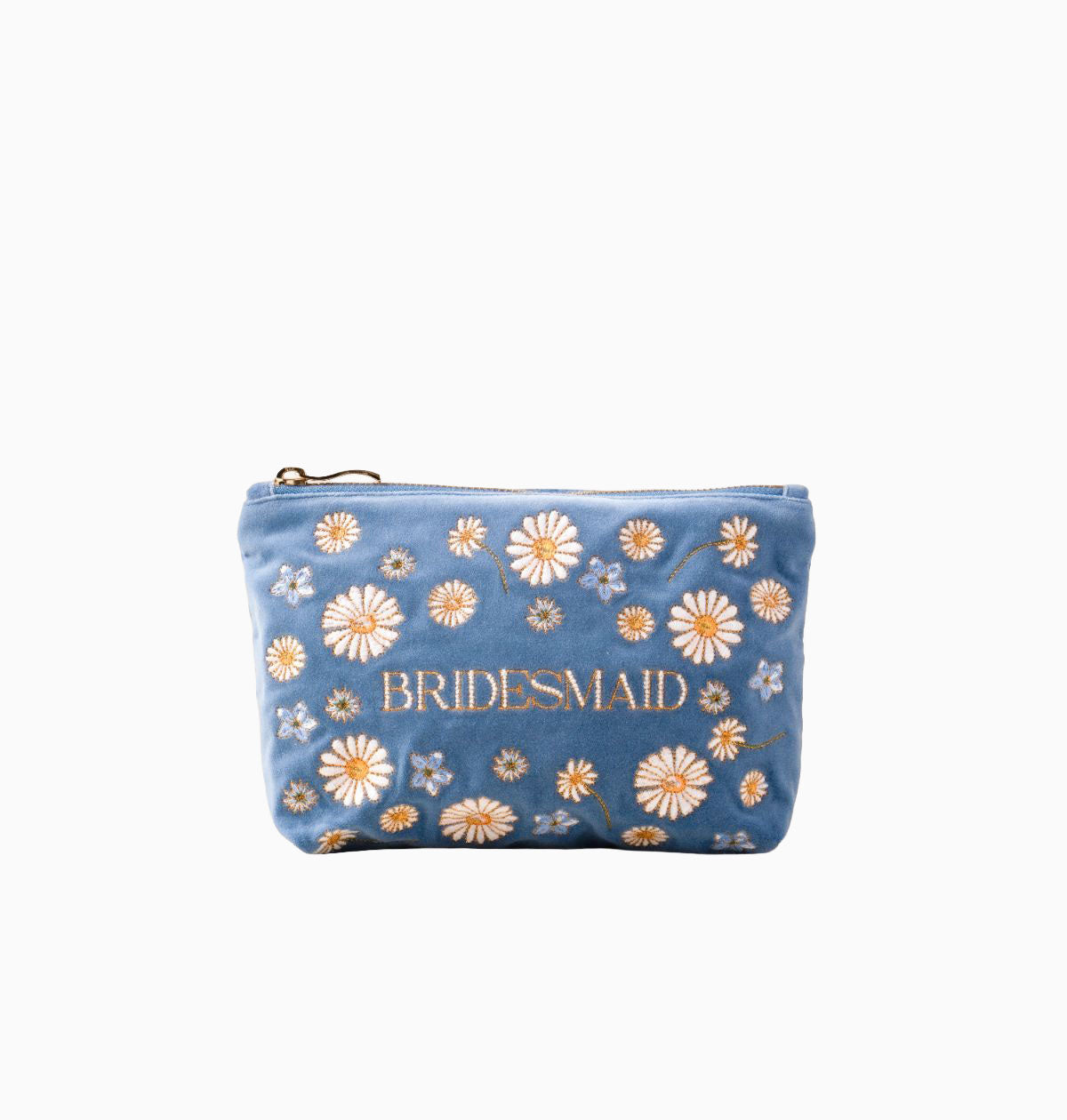 Pouch-16388 - Daisy Dream Bridesmaid Velvet Mini Pouch-Elizabeth Scarlett