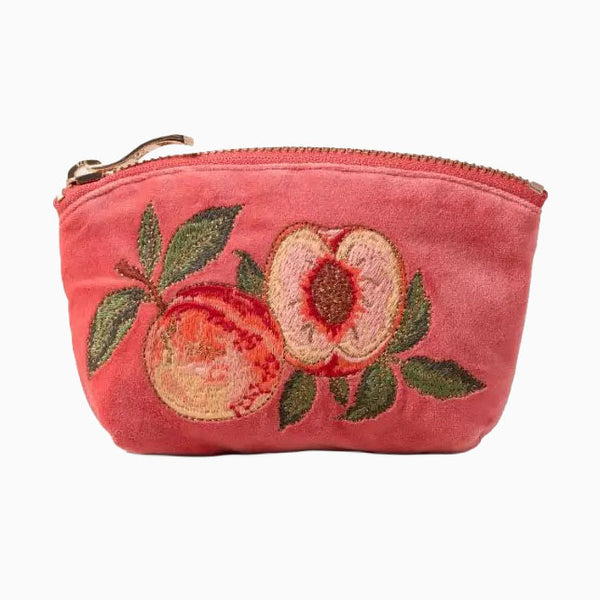 Coin Purse-17040 - Spiced Coral Summer Peach Coin Purse-Elizabeth Scarlett
