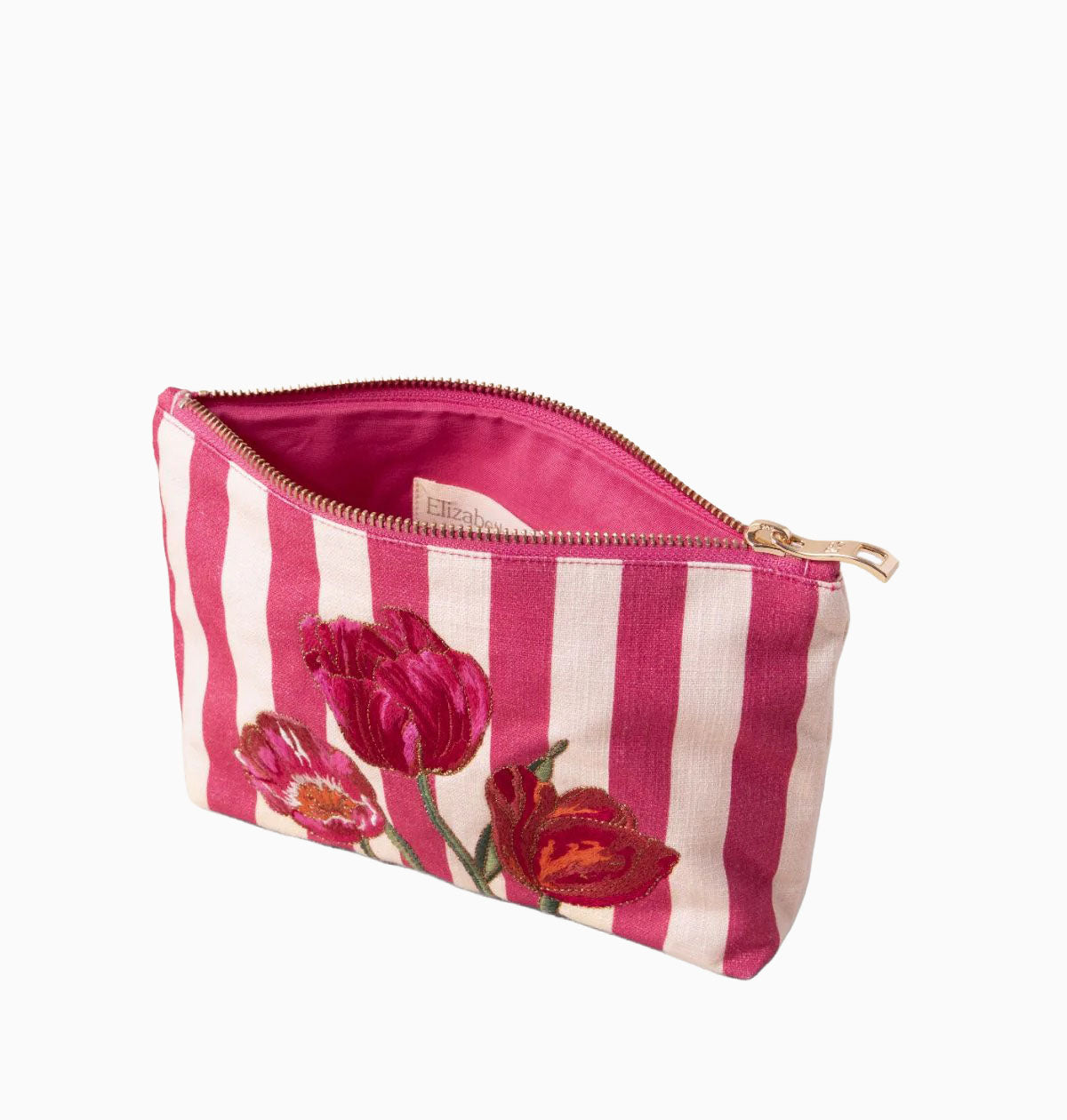 Pouch-16654 - Tulip Stripe Cotton Mini Pouch-Elizabeth Scarlett