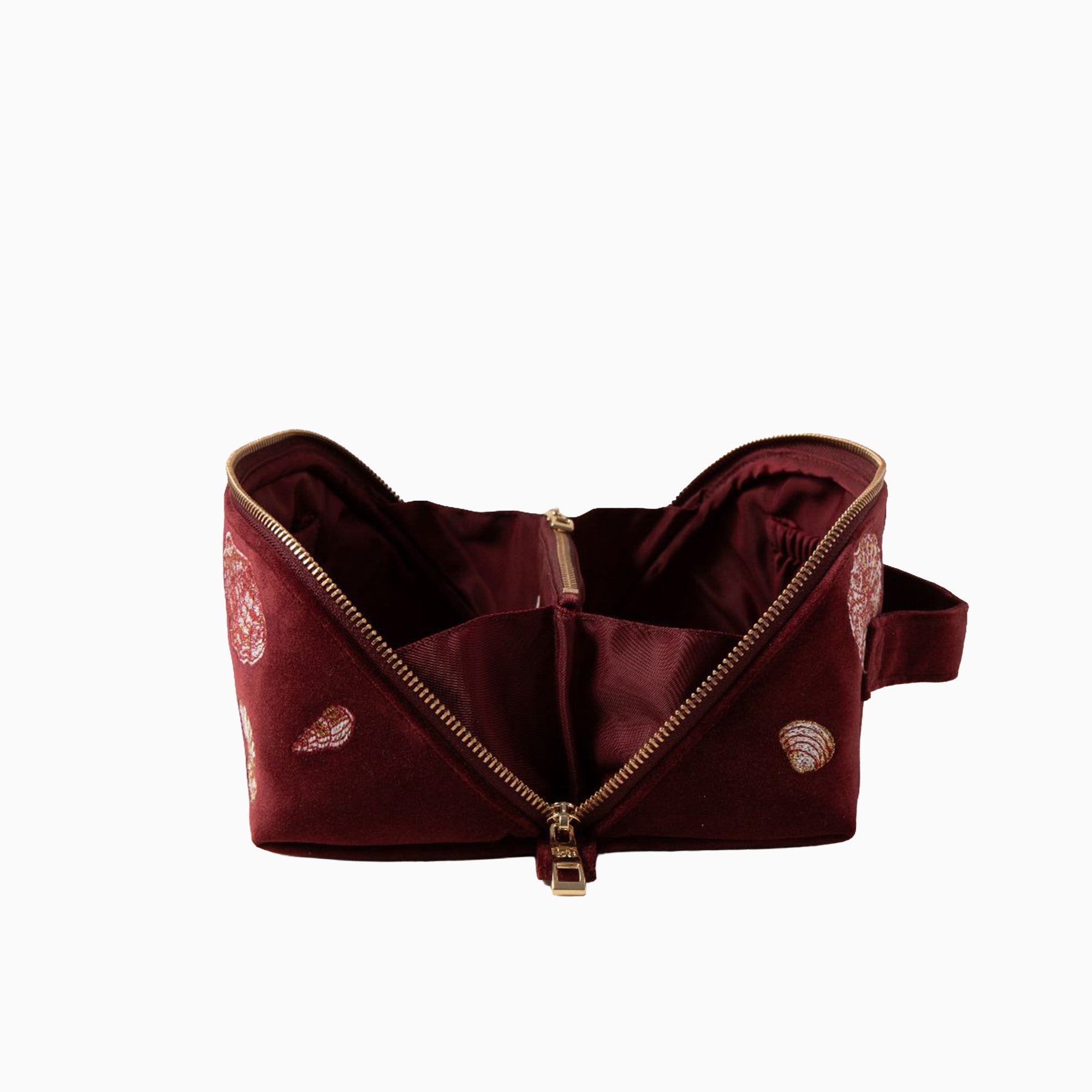 17255 - Ocean Treasure Velvet Open Flat Makeup Bag