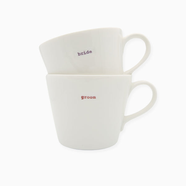 MKKBJ0532 - Bride & Groom Keith Bymer Jones Mug Gift Set