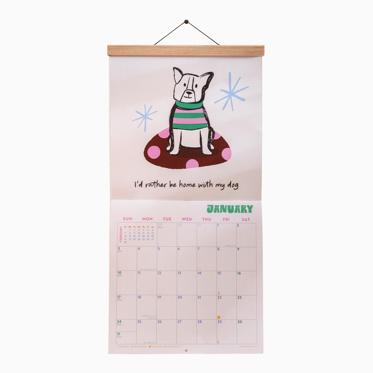 Calendar-CAL-LP-DGL-S - 2027 Dog Life Wall Calendar-Good Tuesday
