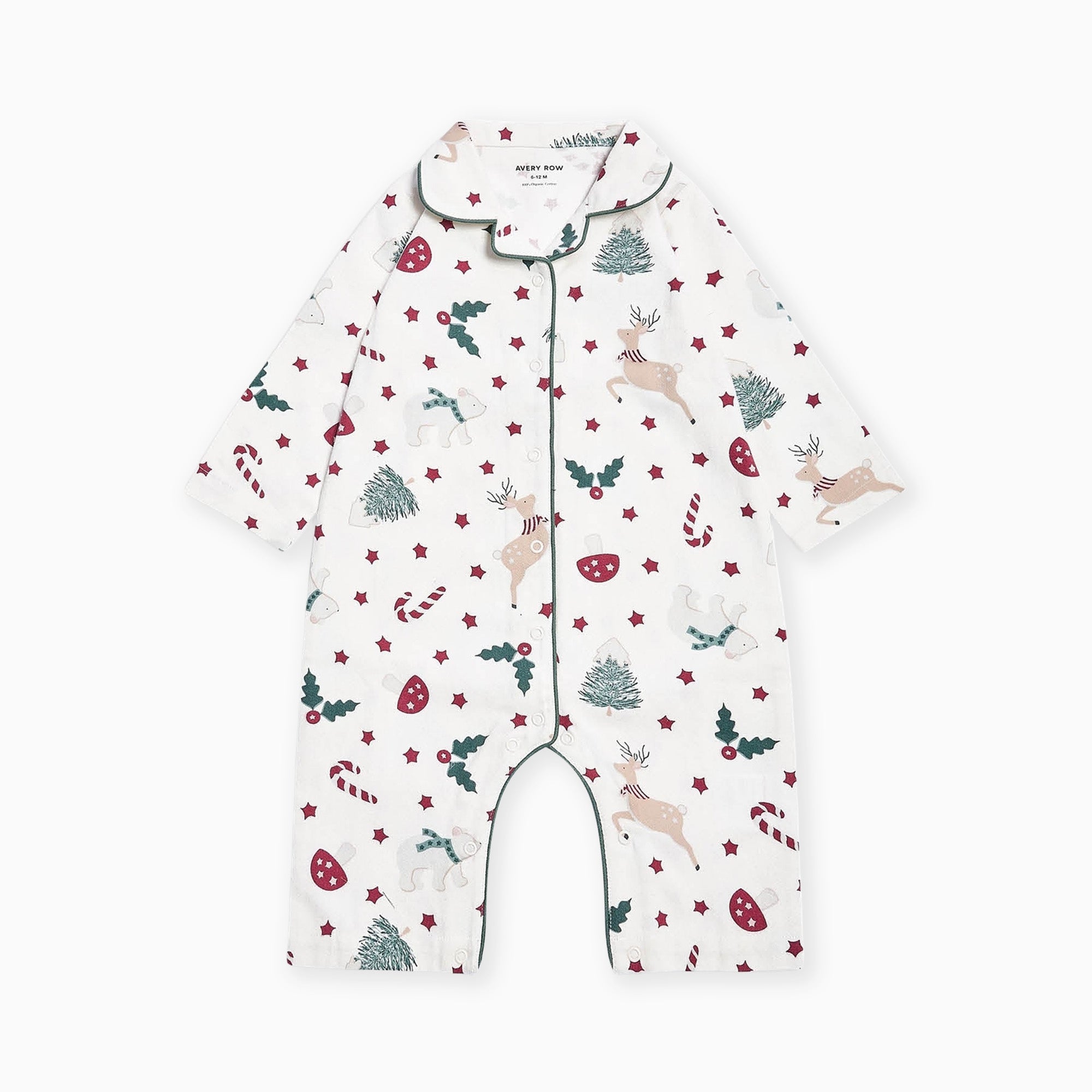 XSS12CCA - Christmas Carousel Baby Flannel Sleepsuit 6 To 12M