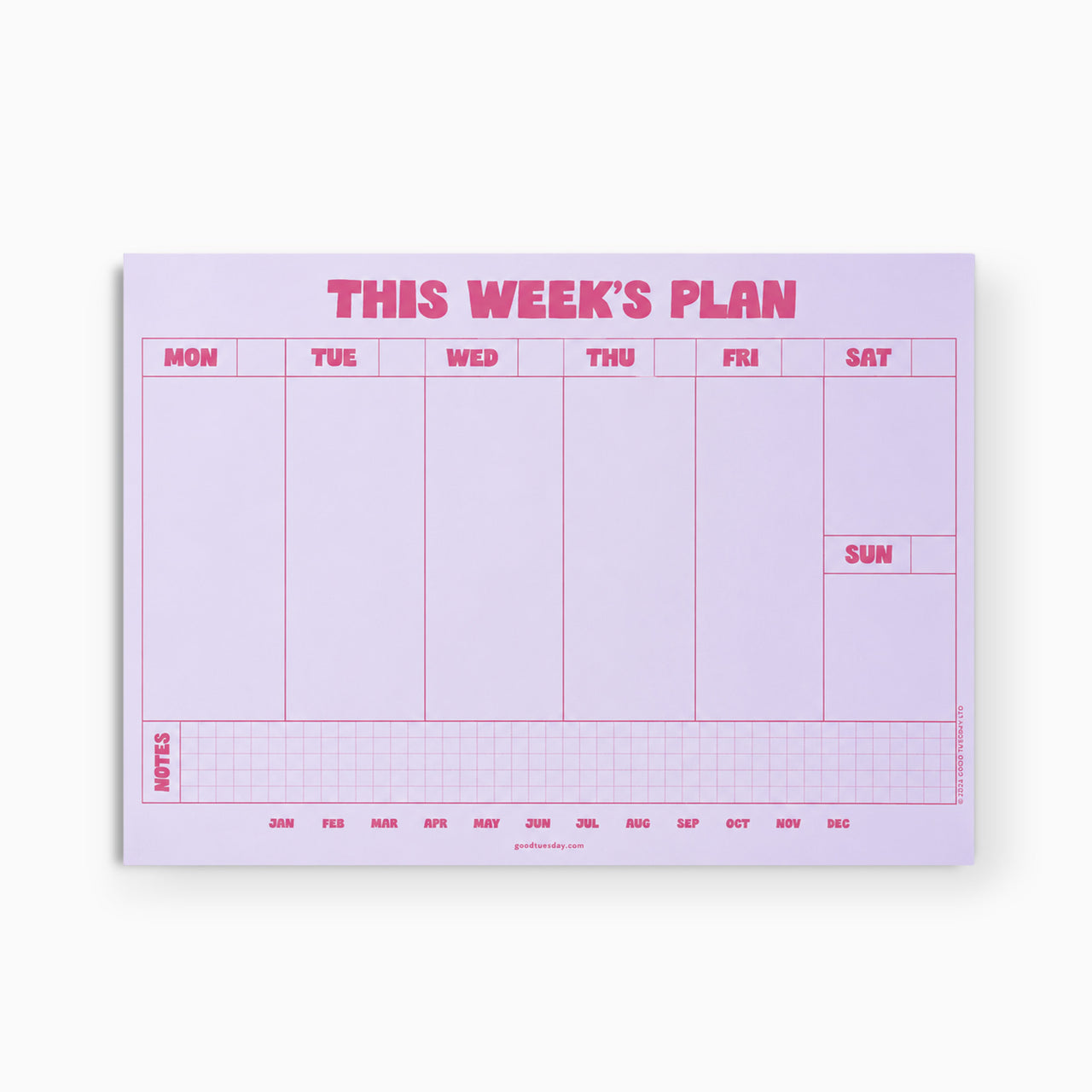 Planner-PAD-WKL-LAP-A4 - Lilac & Plum Weekly Planner Pad-Good Tuesday