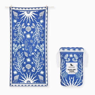 Beach Towel-TOWLB-DES-LG-OCETRES - Dock & Bay Quick Dry Towel Ocean Treasure-Dock & Bay