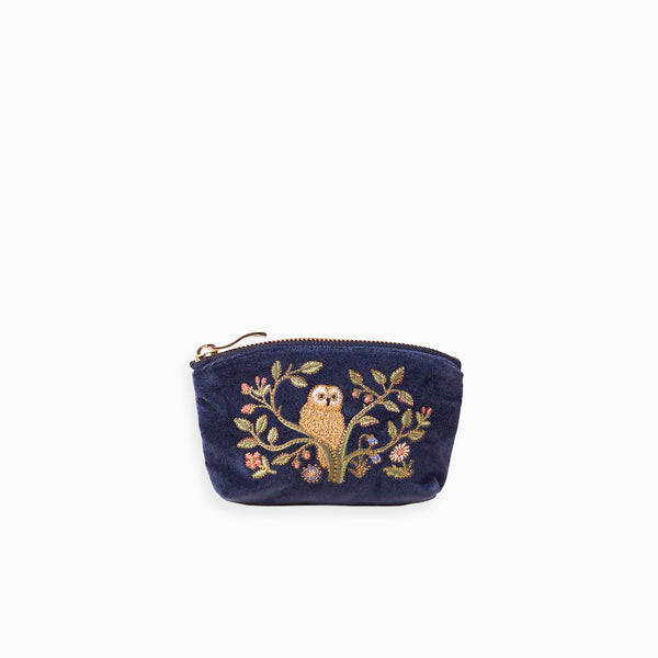 11635 - Tree of Life Velvet Coin Purse Indigo