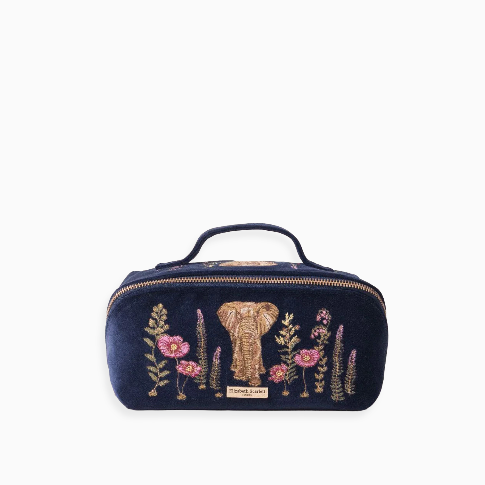 18344 - Botanical Elephant Open Flat Makeup Bag