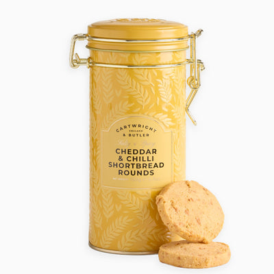 Cheddar and Chilli Shortbreads Rounds Tin - Whistlefish