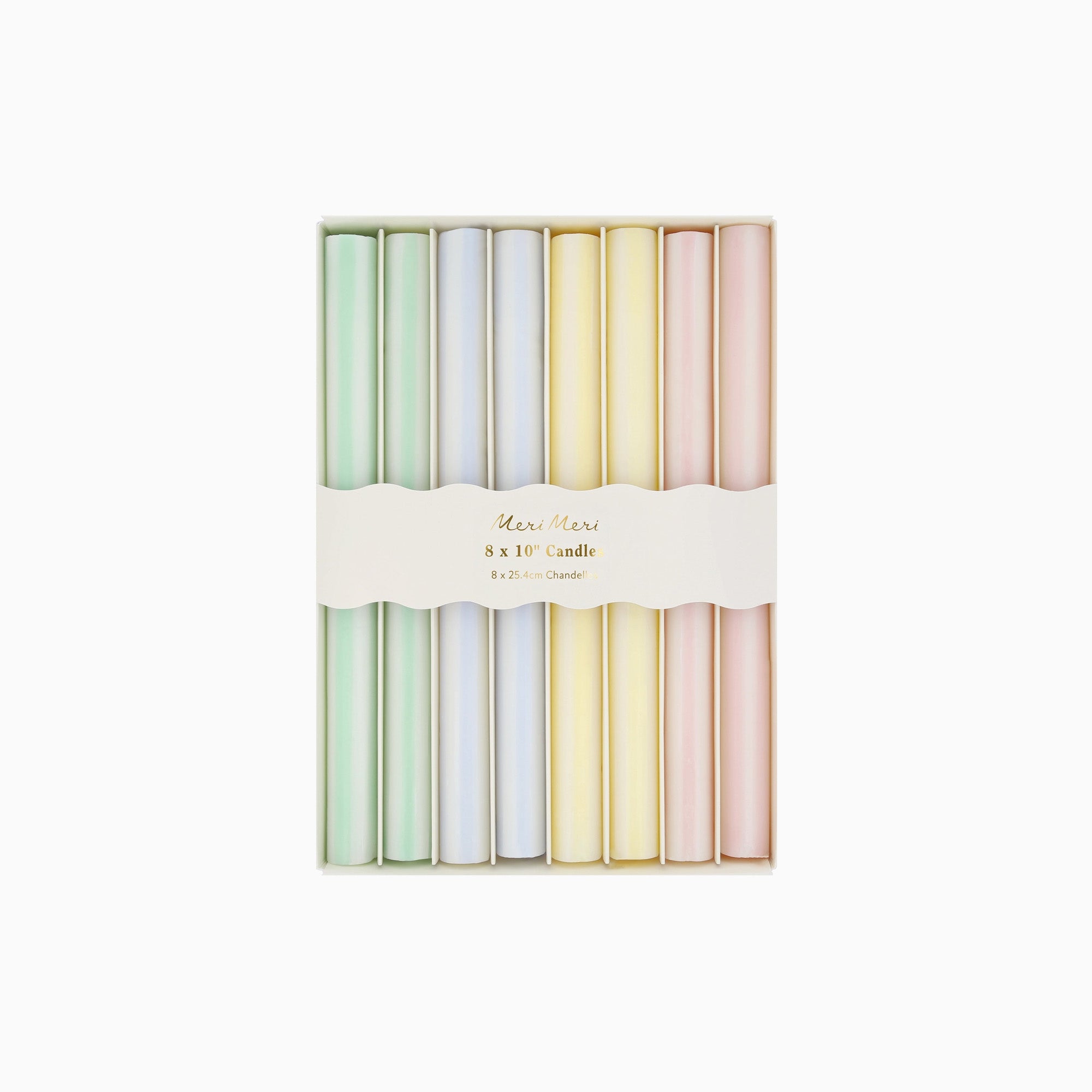 297015 - Pastel Striped Table Candles