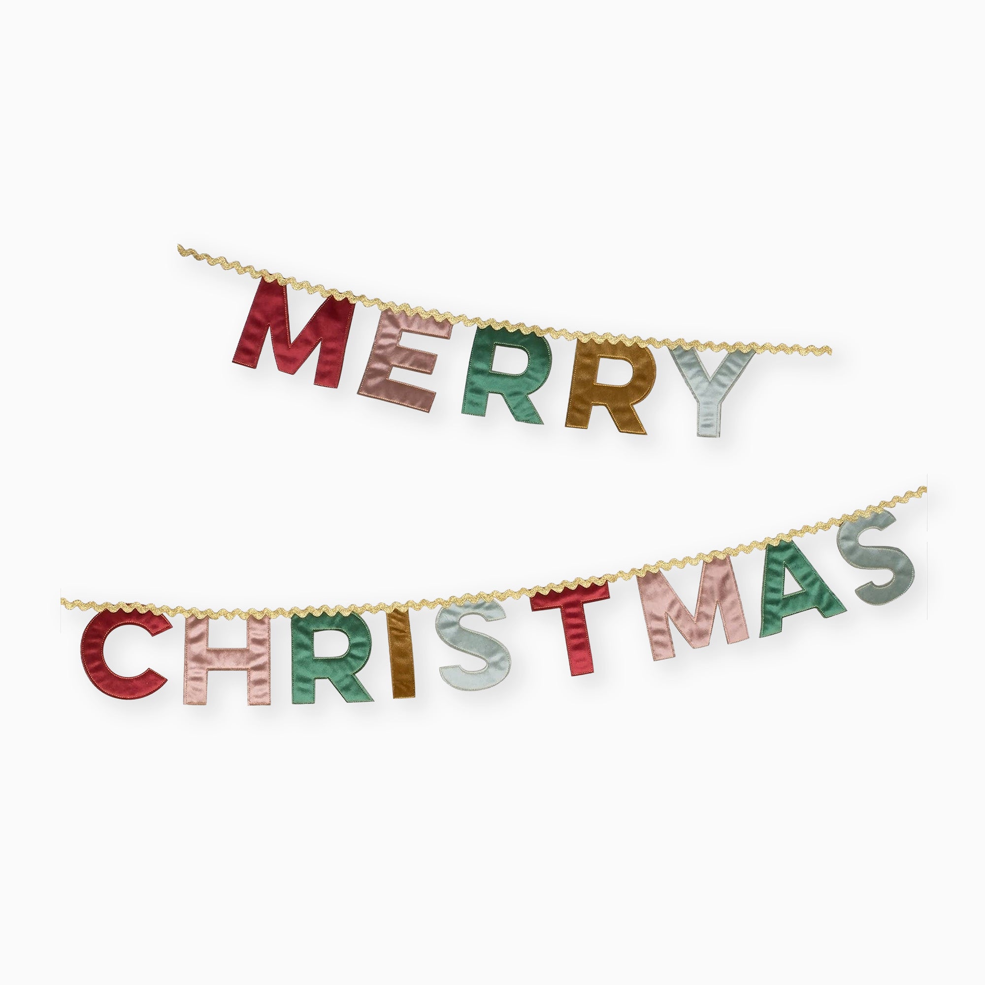 279105 - Merry Christmas Velvet Pennant Garland