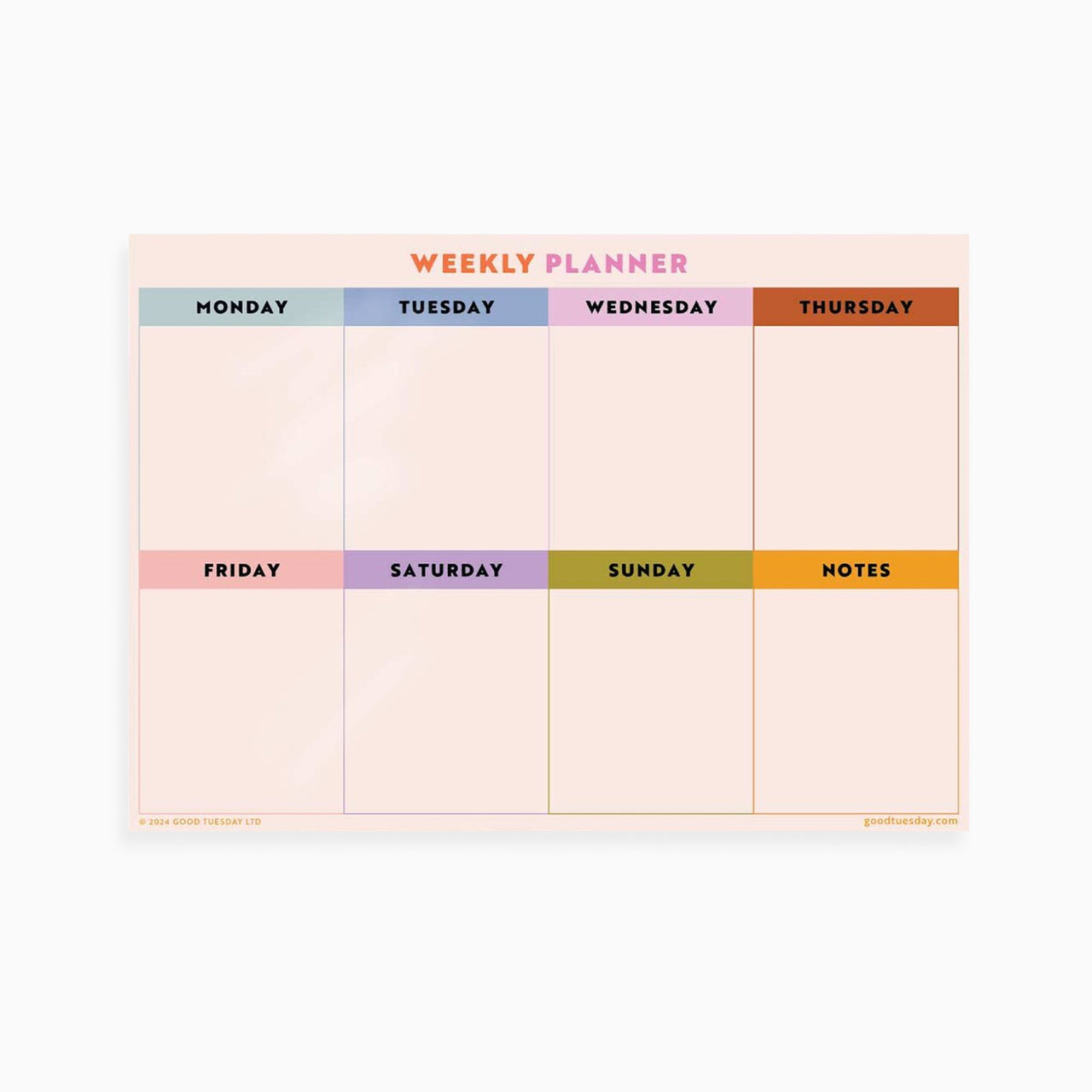Planner-MFP-WKL-LRG-A3-MRG - Rainbow Grid Magnetic Planner-Good Tuesday