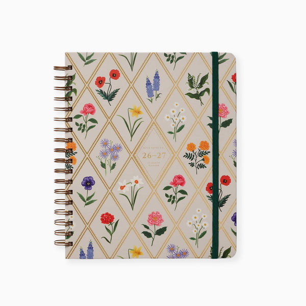 PLS021 - 2027 Garden Study 17 Month Academic Hardcover Spiral Planner