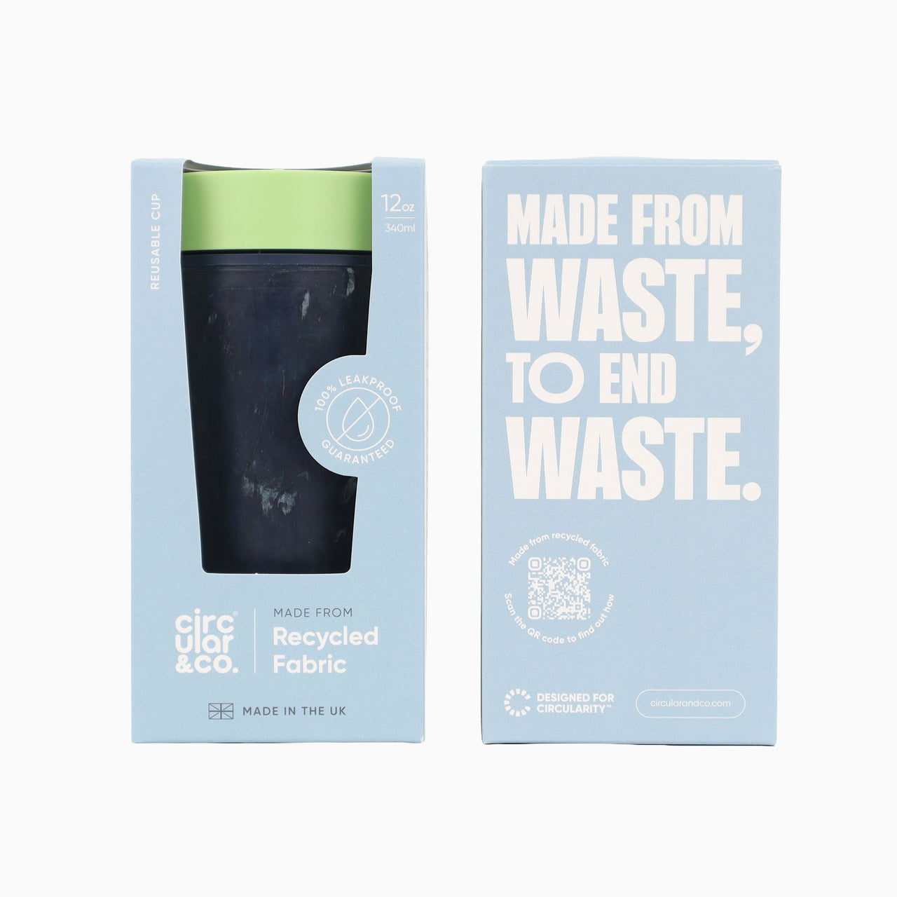 RFC-12OZ-PI-GREEN - Recycled Fabric Cup 12oz Green