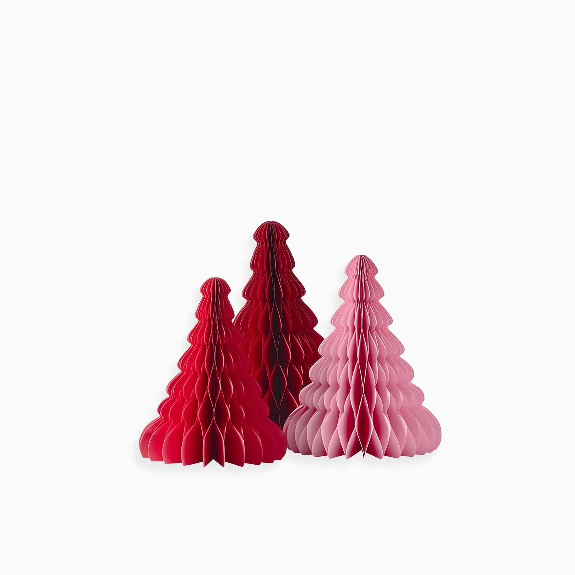 HBSB205 - Pink & Red Card Honeycomb Trees Pack of 3