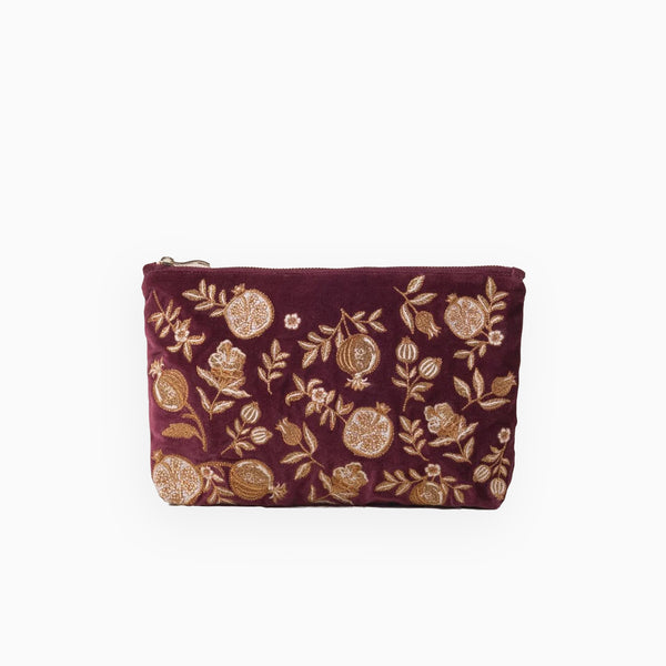 19525 - Golden Pomegranate Velvet Everyday Pouch