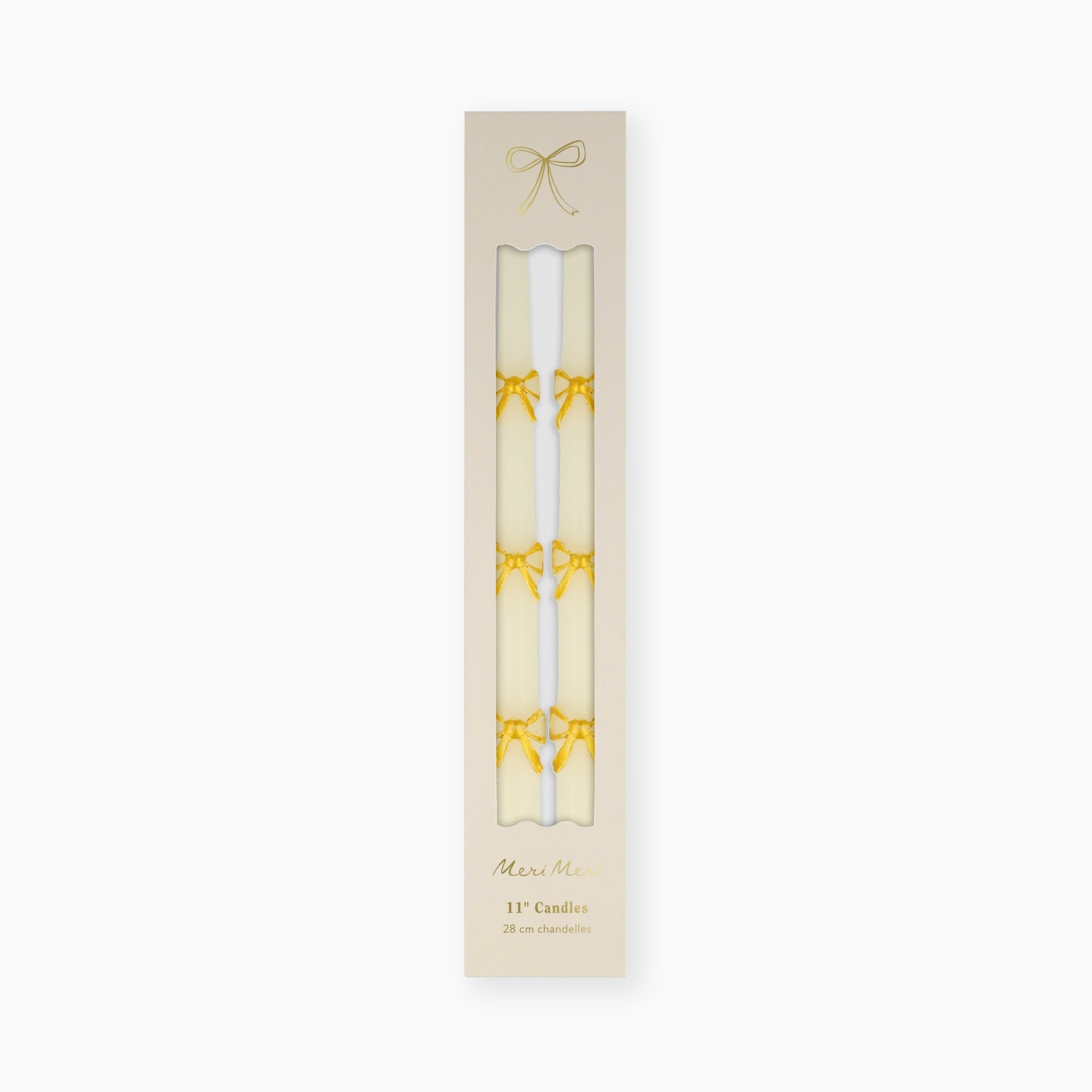 271021 - Gold Bow Taper Candles