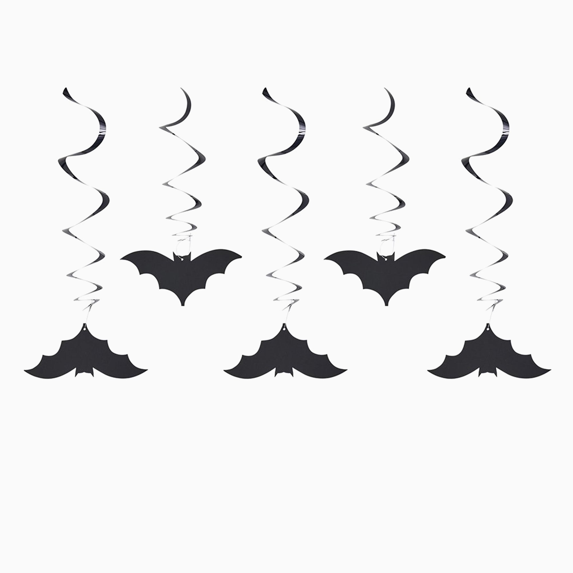 HBCC204 - Bat Swirl Decorations, Pack of 5