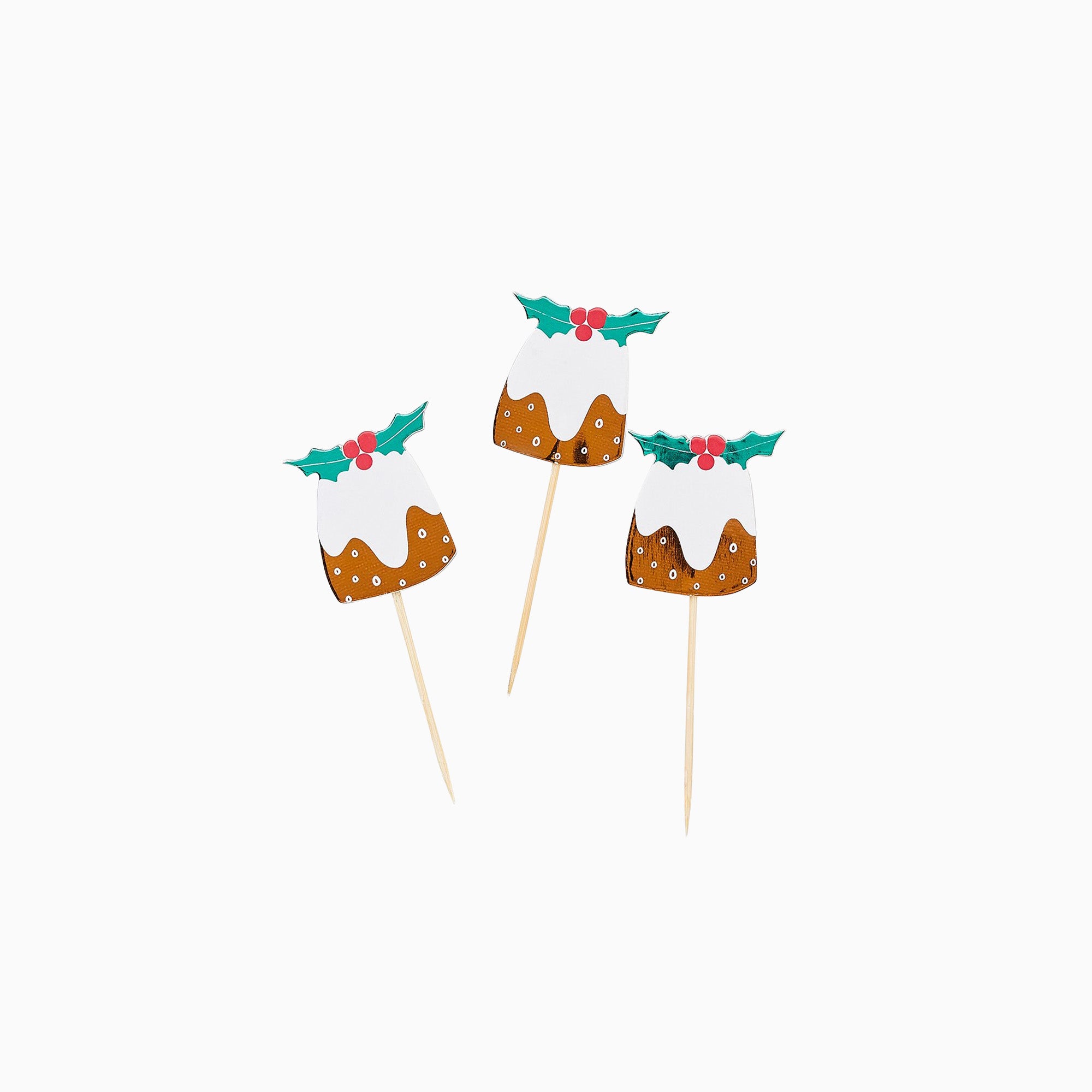 HBCC109 - Christmas Pudding Food Picks
