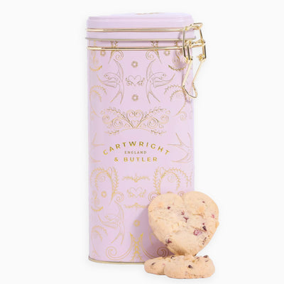 Raspberry & White Chocolate Biscuits in Tin - Whistlefish