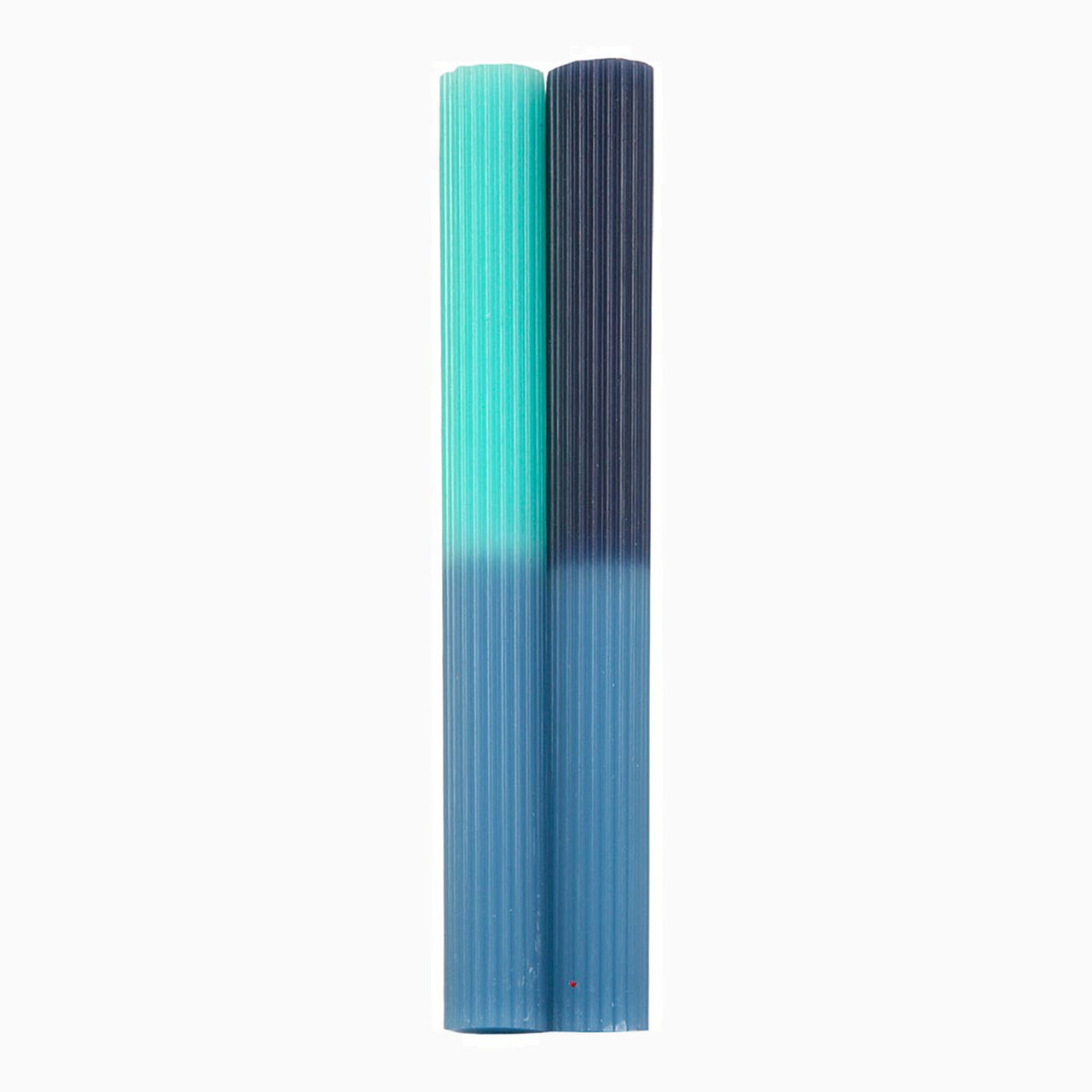 Dinner Candles-CNDL-2TONE-B - 2 Tone Blue Dinner Candles 2 Pack-Talking Tables