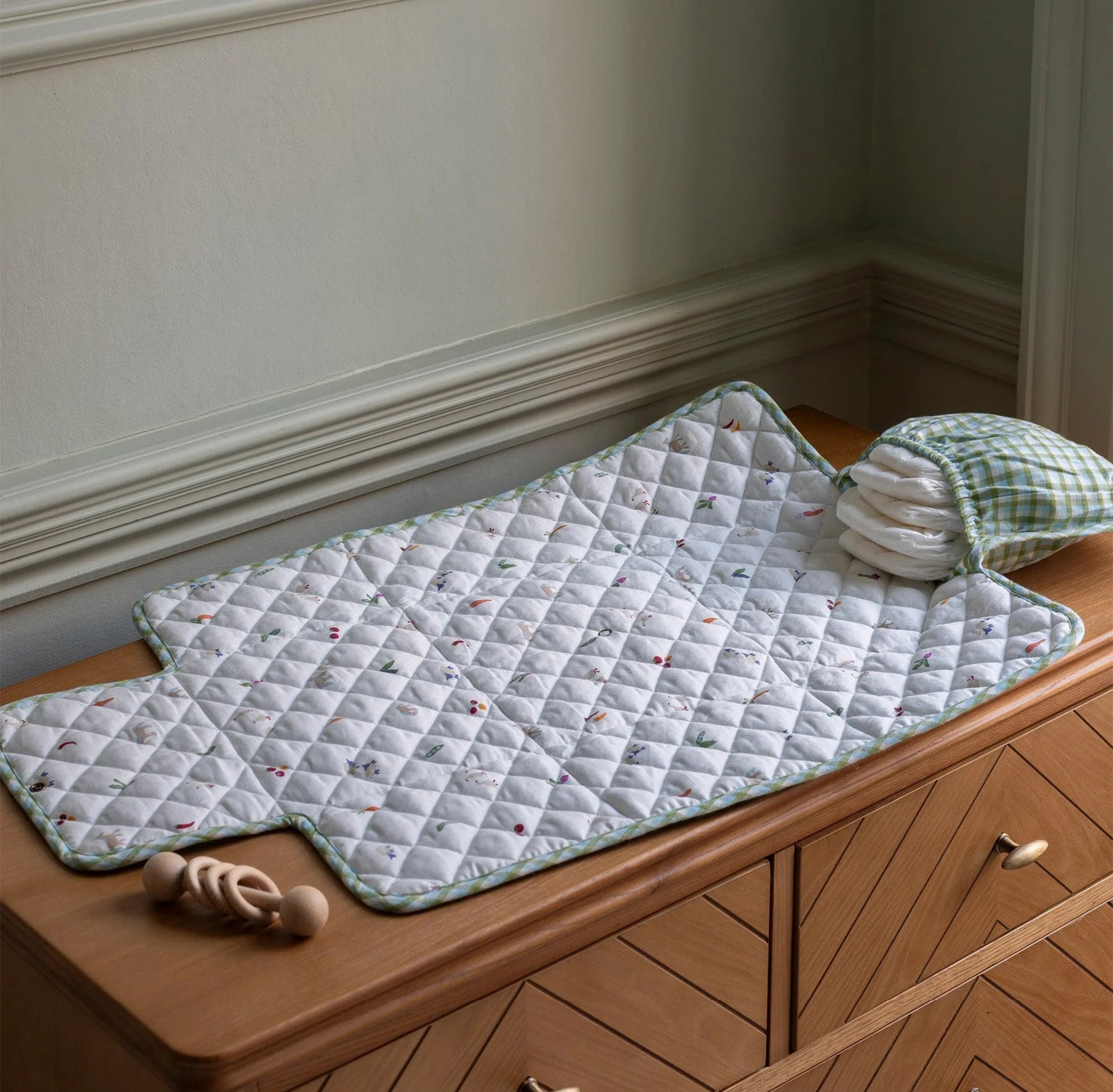 Changing Mat-CHMGGI - Greenhouse Gingham Travel Changing Mat-Avery Row