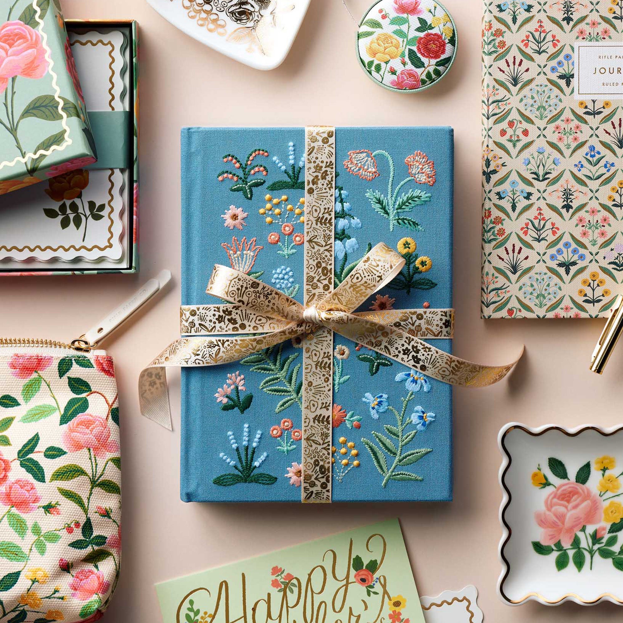 JNE001 - Menagerie Garden Embroidered Journal