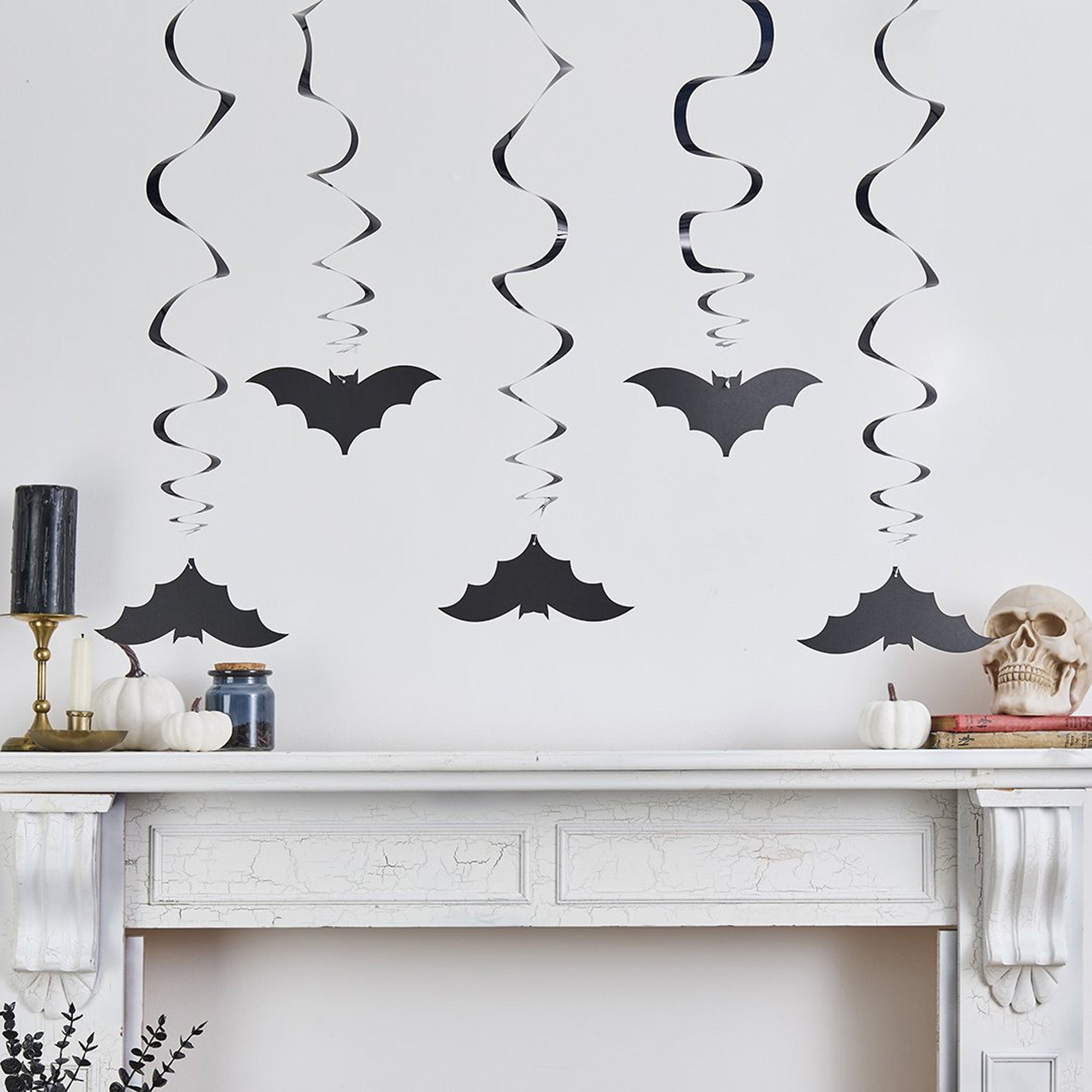 HBCC204 - Bat Swirl Decorations, Pack of 5
