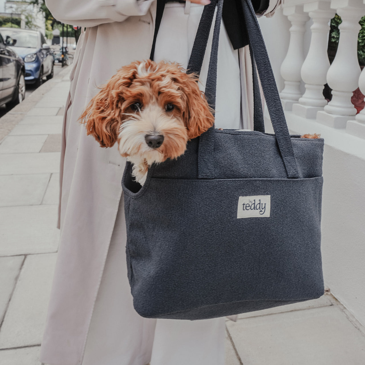 BOU-BAG-MID - The Bouclé Carrier Midnight