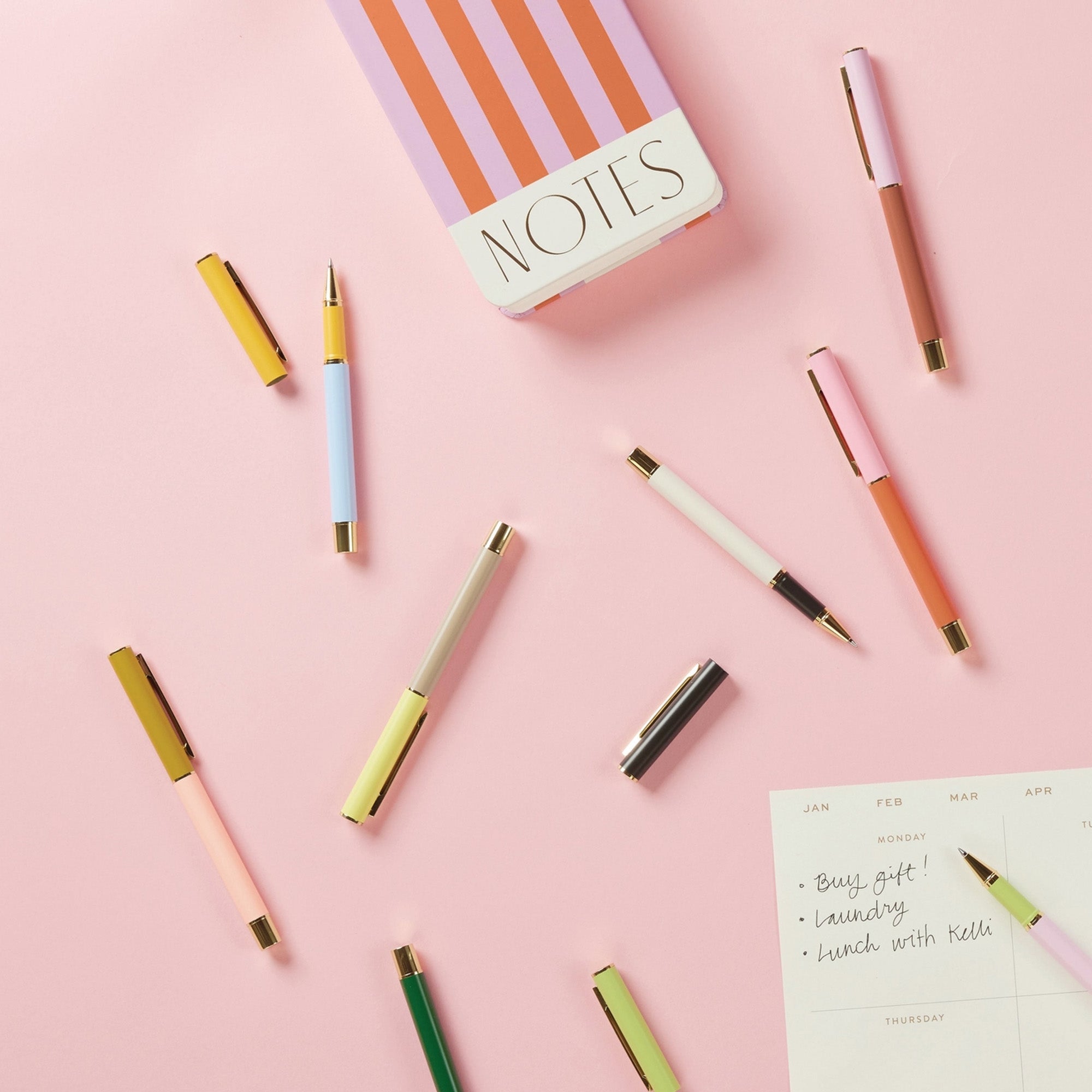 DCBS-1011EU - Set of 2 Colourblock Pens Rosewood and Blush