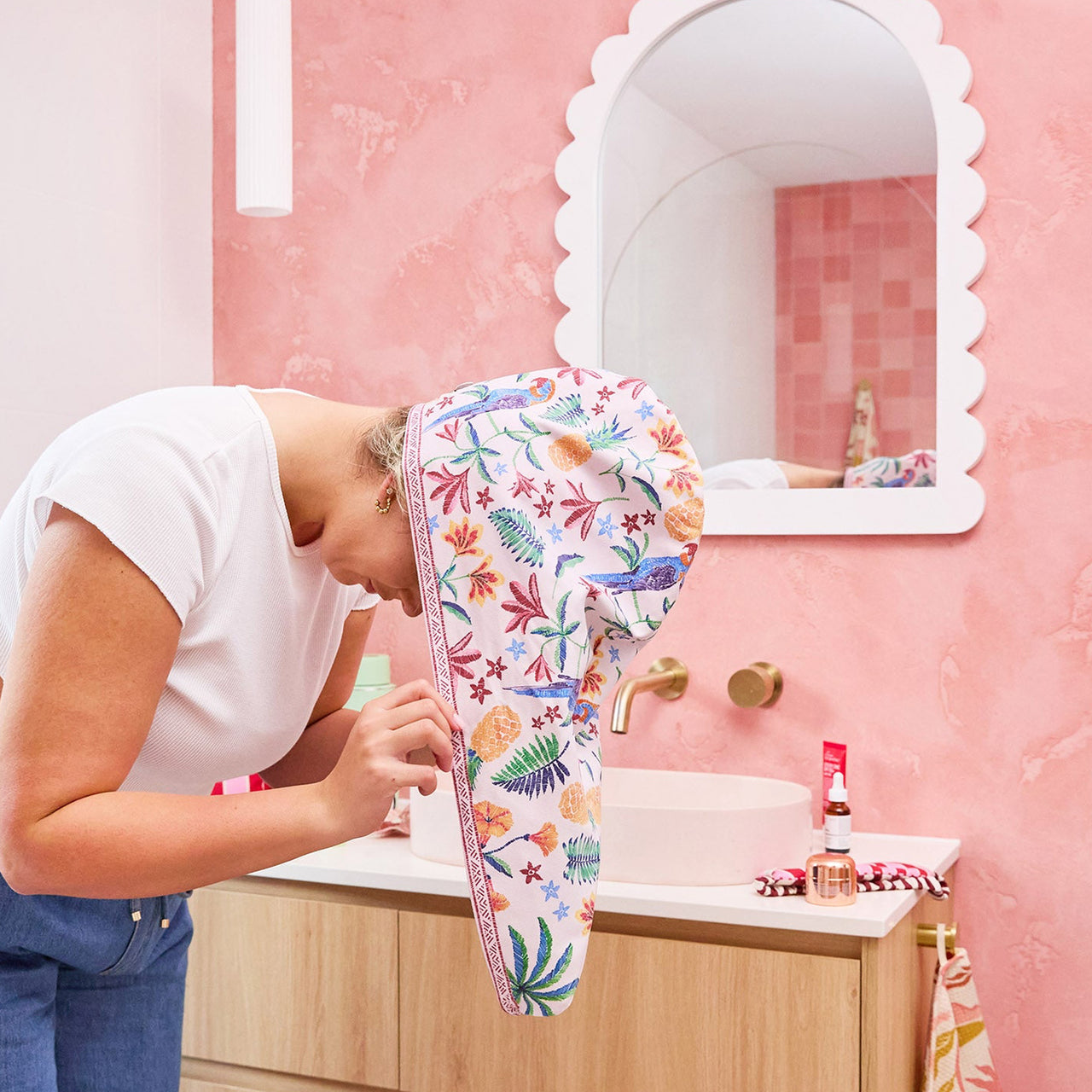 HAIRW-SUE-PNKPARA - Pink Paradise Hair Wrap