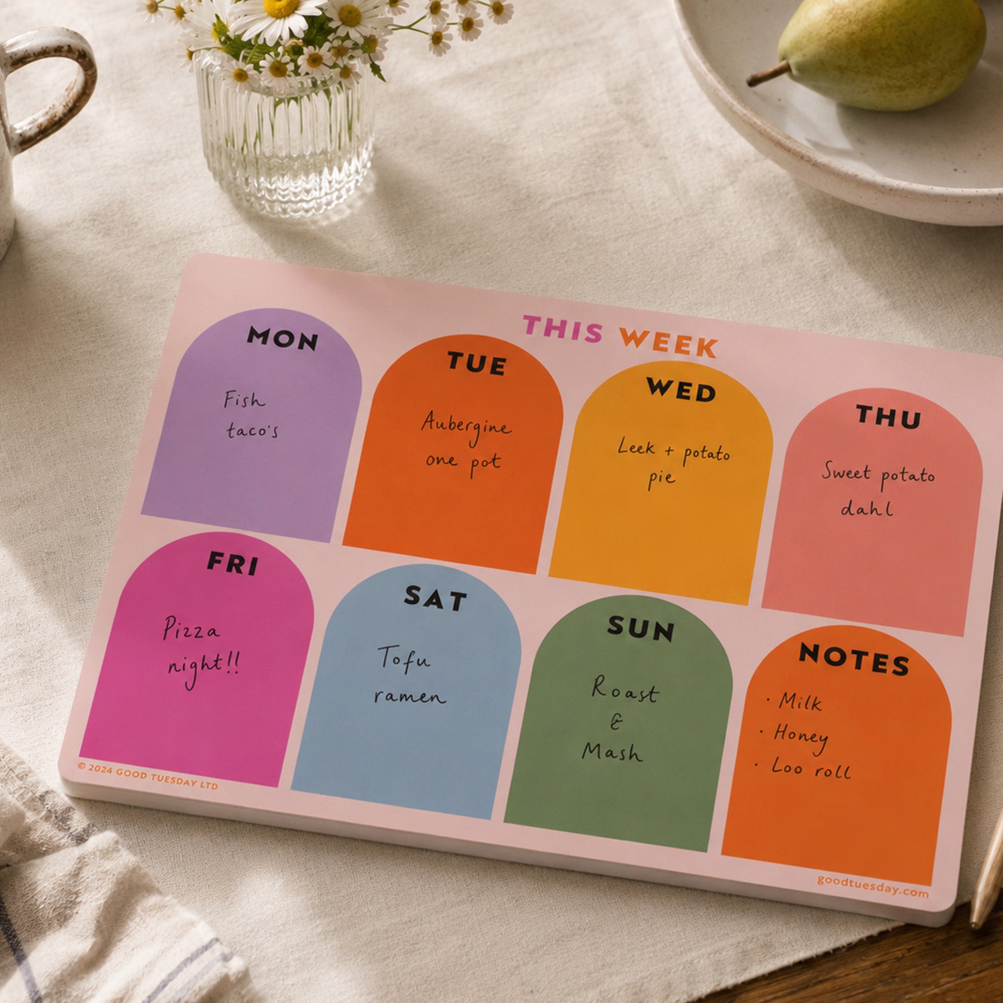 Planner-MFP-WKL-LRG-A3-RAR - Rainbow Arch Magnetic Planner-Good Tuesday
