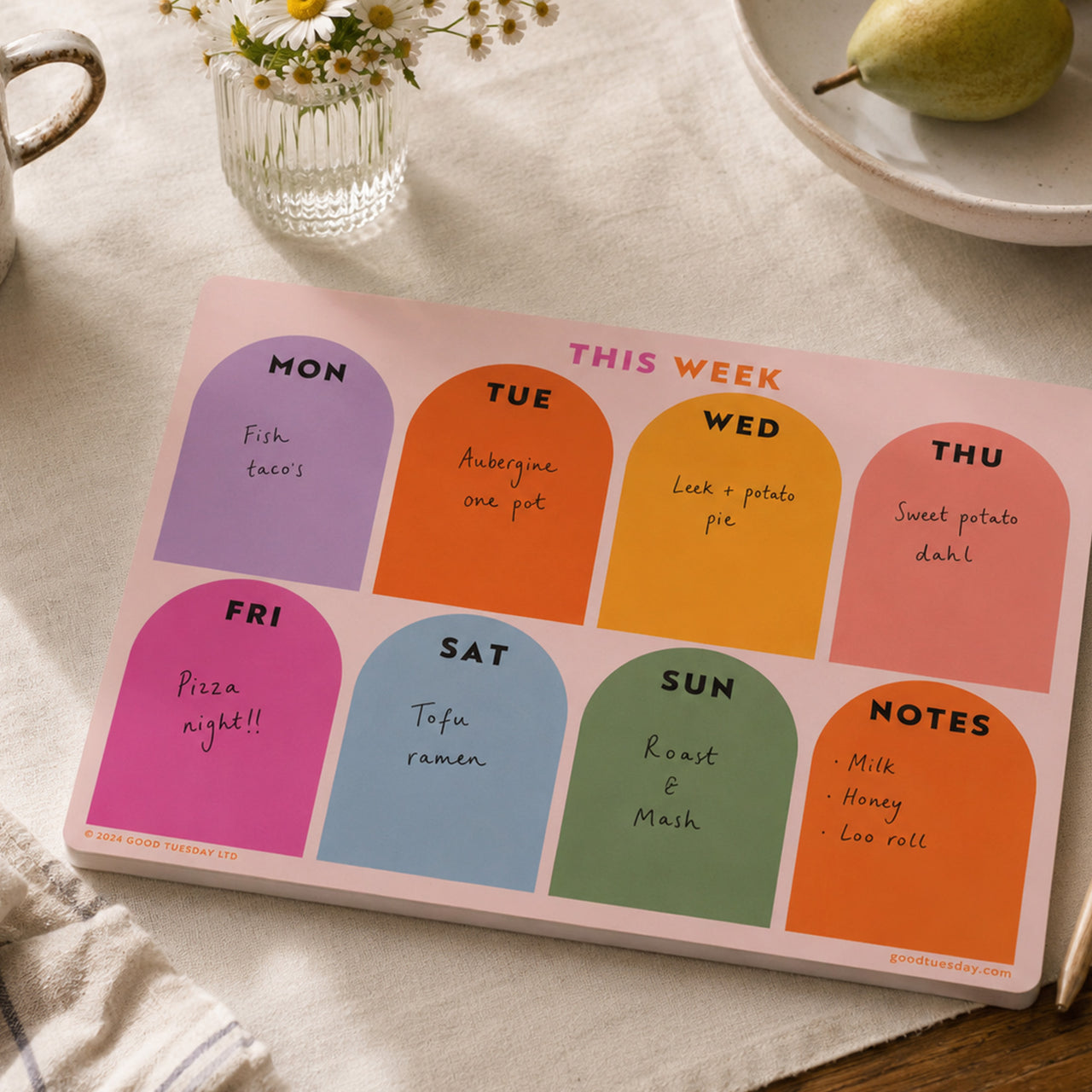 Planner-MFP-WKL-LRG-A3-RAR - Rainbow Arch Magnetic Planner-Good Tuesday