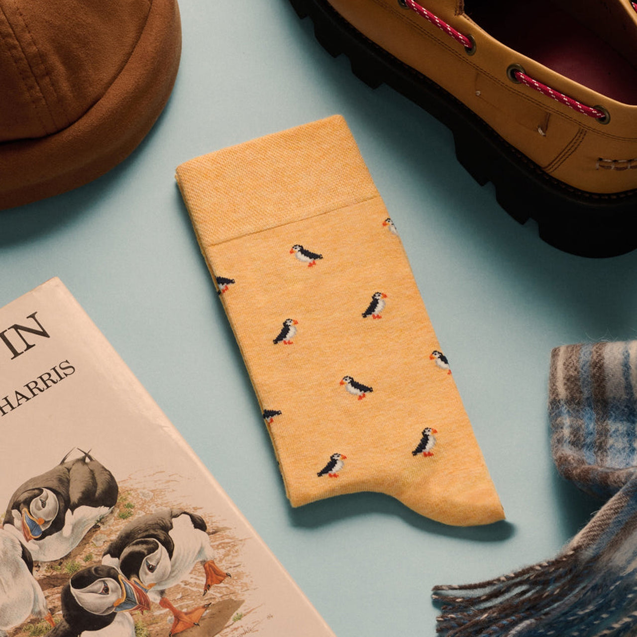 SING-PUFF-ORAN-712 - The Puffin Socks