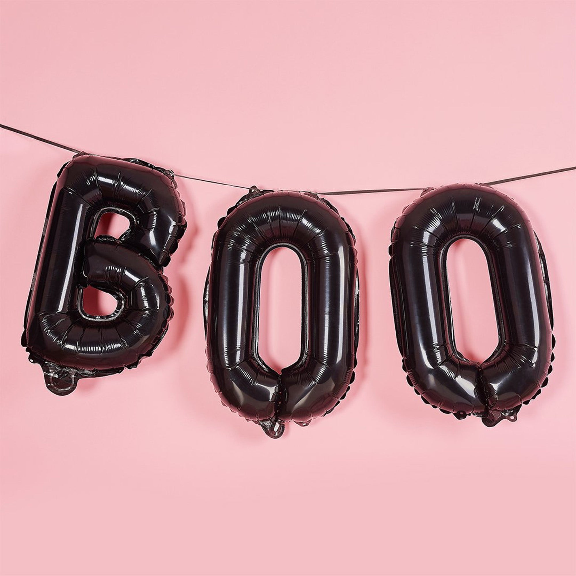 HBHH103 - Black 'Boo' 16" Foil Balloon Garland