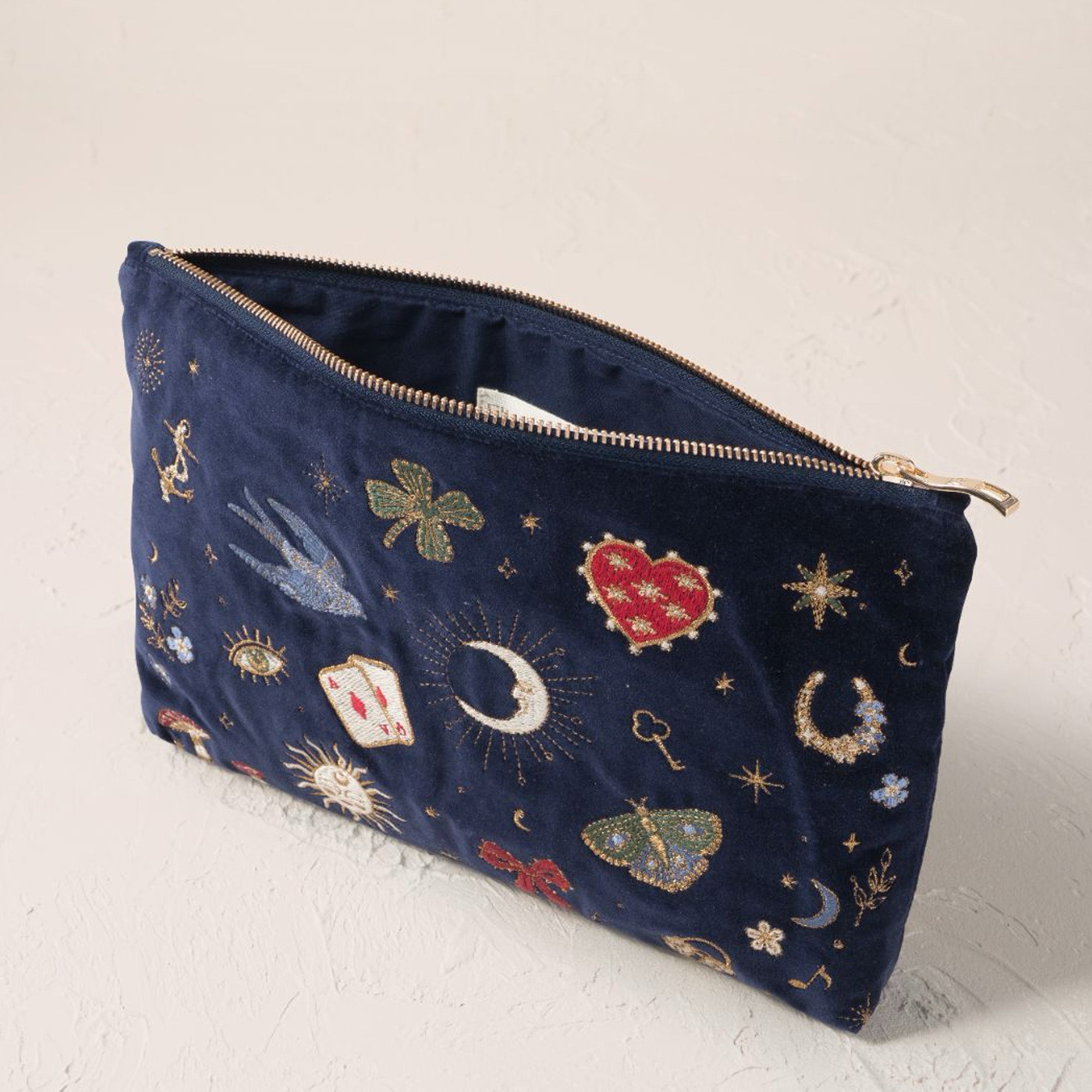 19211 - Cosmic Charms Velvet Everyday Pouch Navy