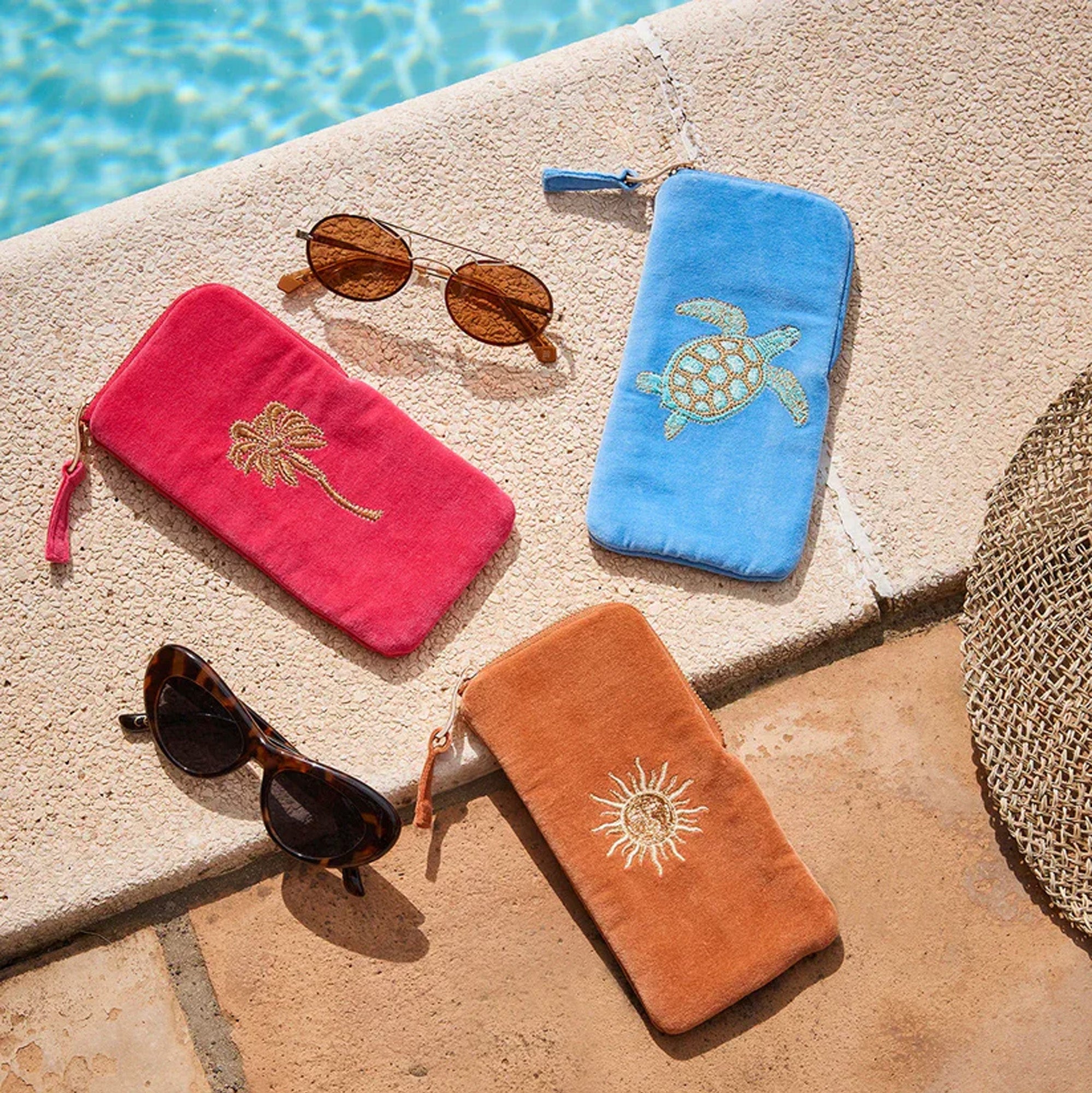 83963 - Sun Goddess Rust Velvet Glasses Case