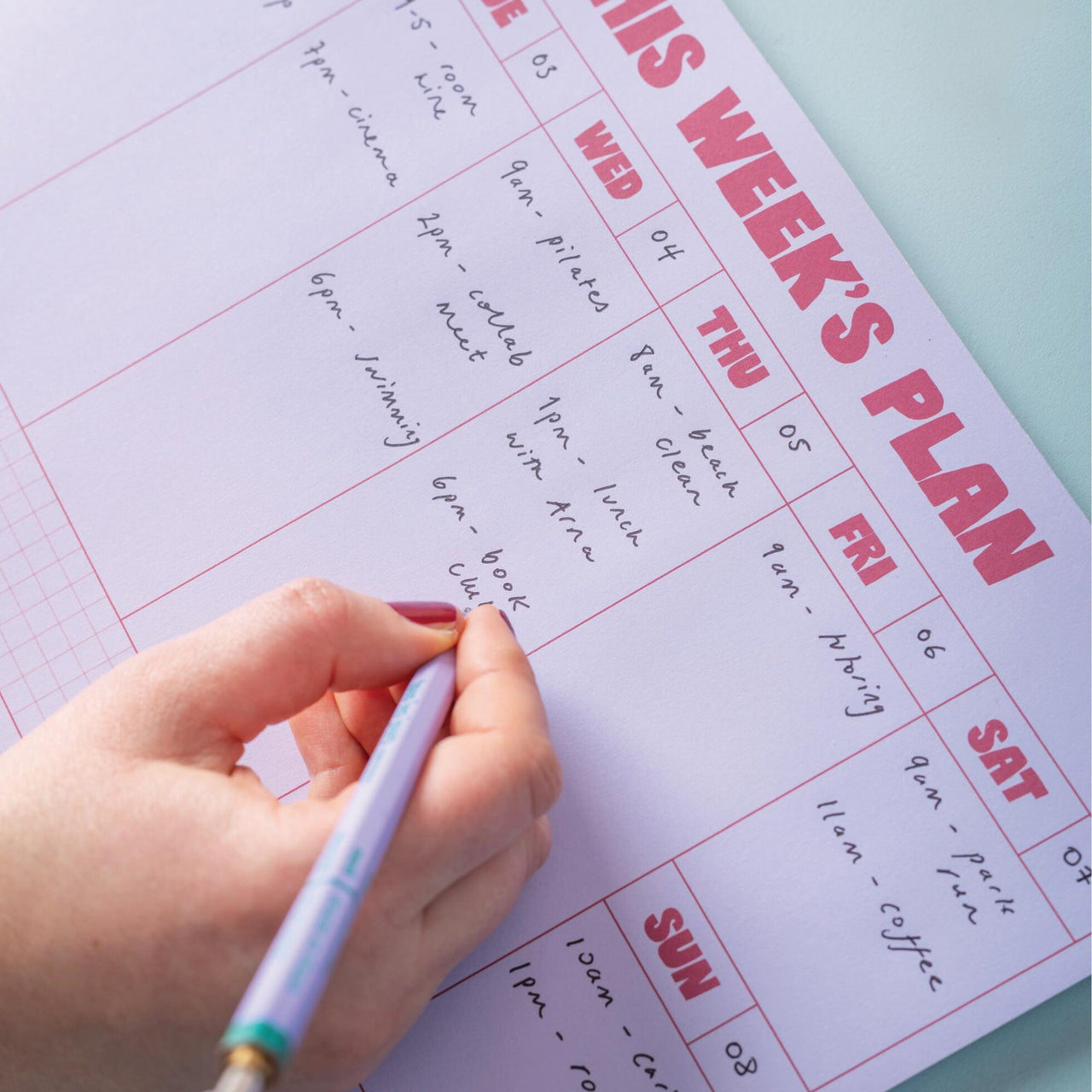 Planner-PAD-WKL-LAP-A4 - Lilac & Plum Weekly Planner Pad-Good Tuesday