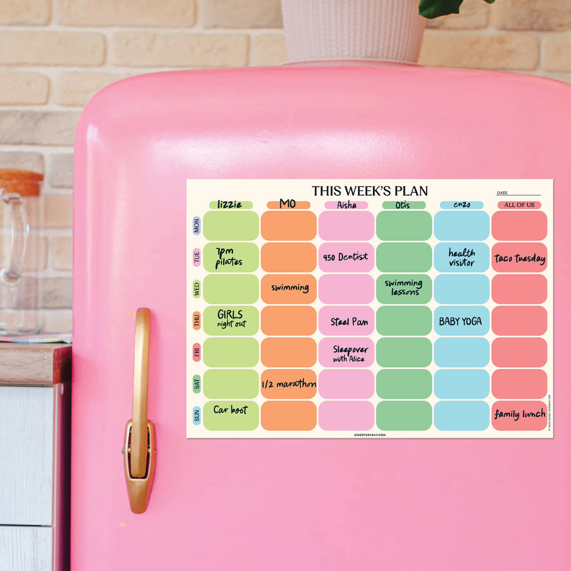 Planner-MFP-FP-LRG-A3-CSP - Citrus Splash Magnetic Planner-Good Tuesday