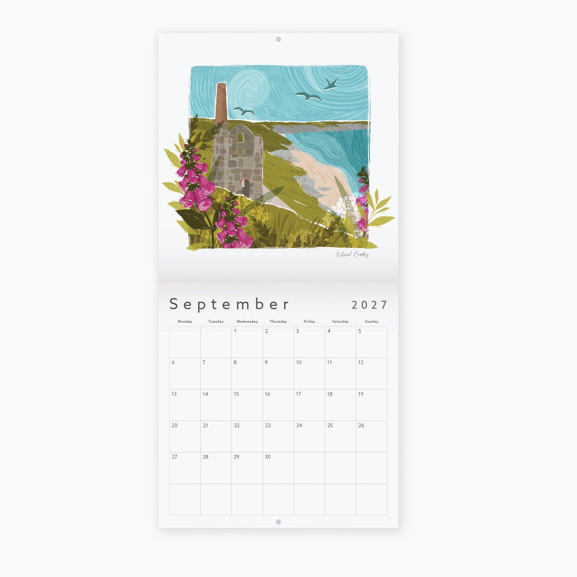Cornish Linos Calendar Square - Whistlefish