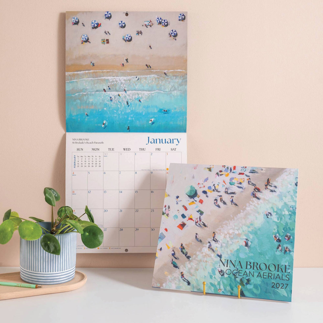 Calendar-CAL-LP-NBR-S - 2027 Ocean Aerials Wall Calendar-Good Tuesday