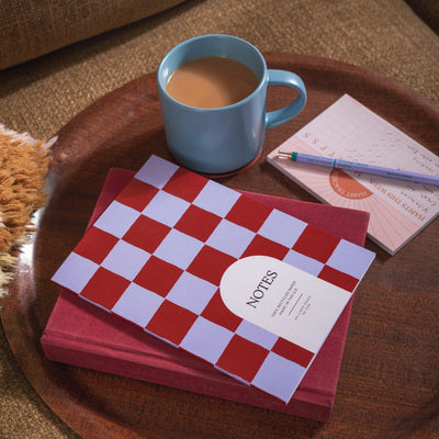 Blue Berry Check A5 Notebook - Whistlefish