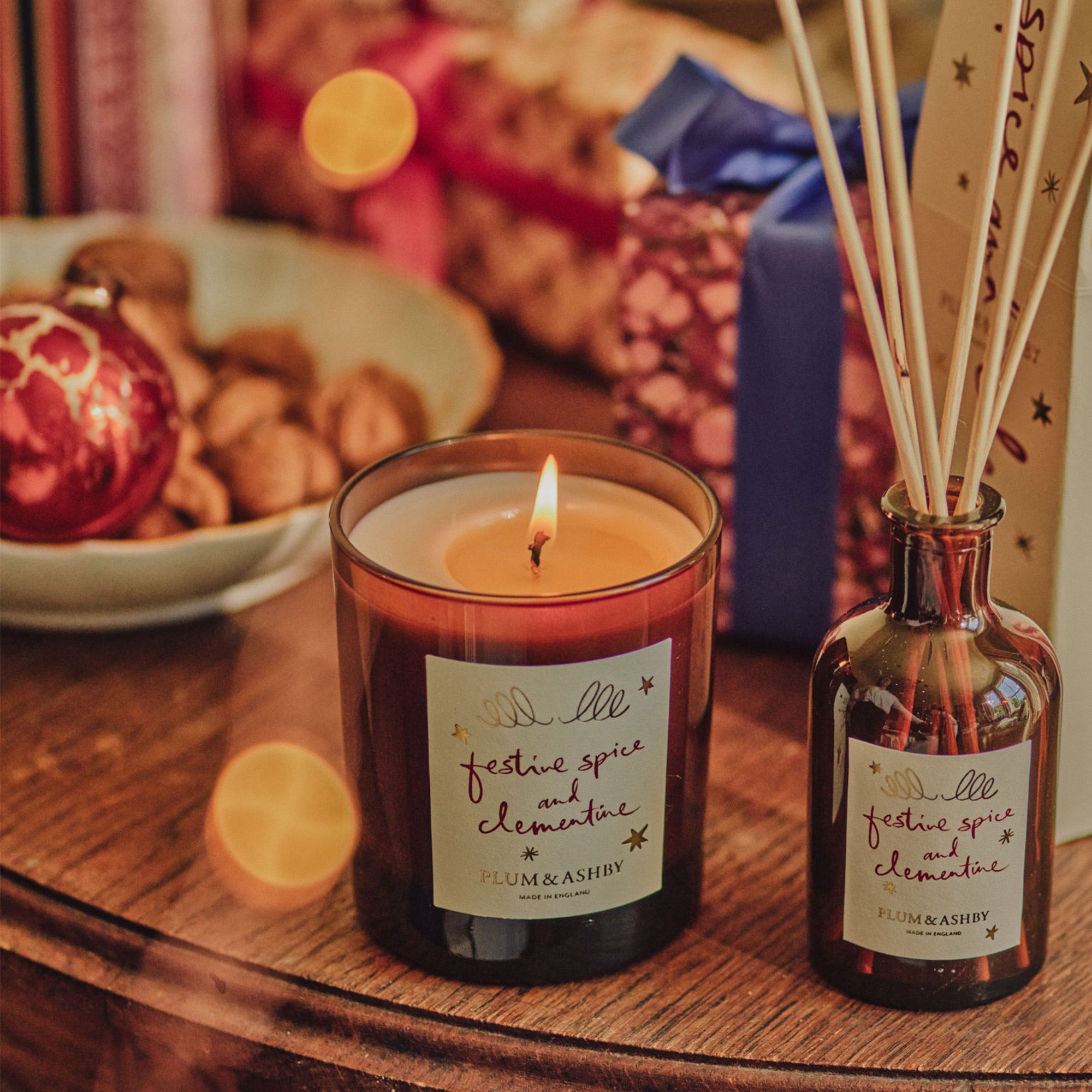 CANDLE-FESTSPCLEMVOT - Festive Spice and Clementine Votive