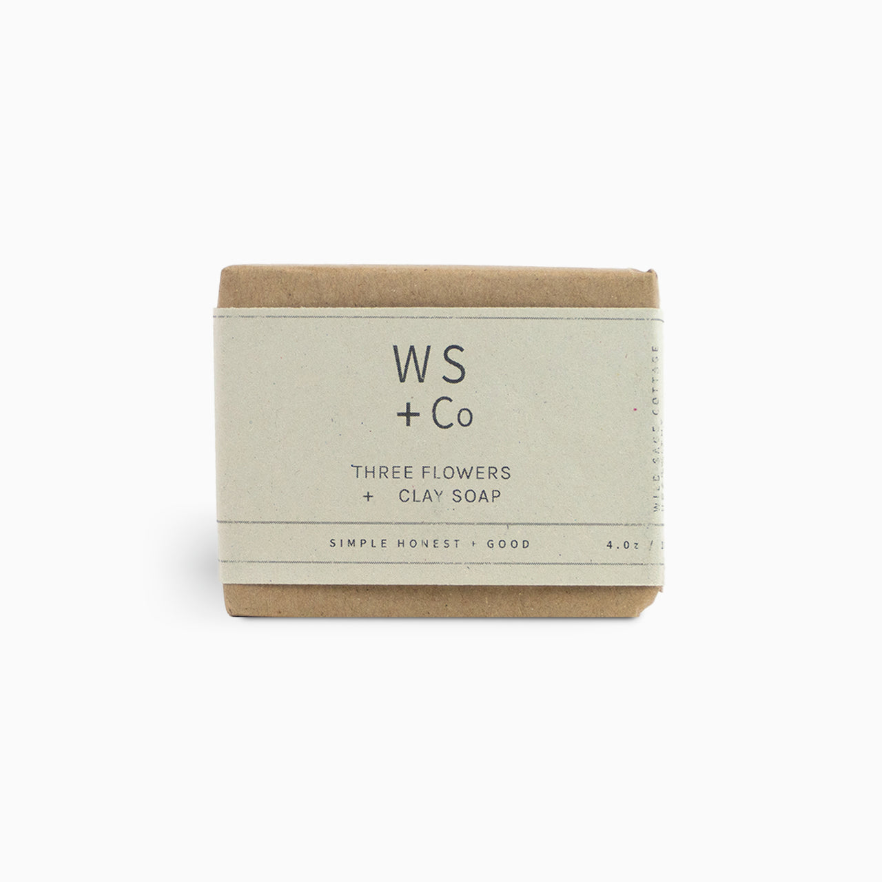 Soap-3Fsoap100 - Three Flowers + Clay Soap-Wild Sage & Co