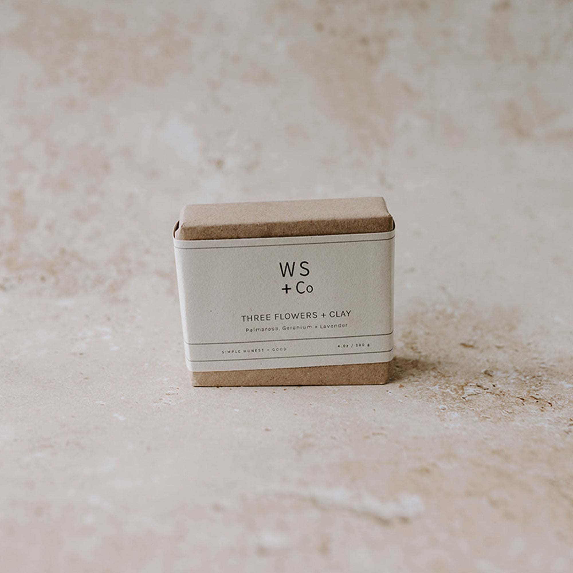 Soap-3Fsoap100 - Three Flowers + Clay Soap-Wild Sage & Co