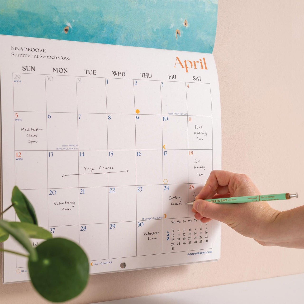 Calendar-CAL-LP-NBR-S - 2027 Ocean Aerials Wall Calendar-Good Tuesday